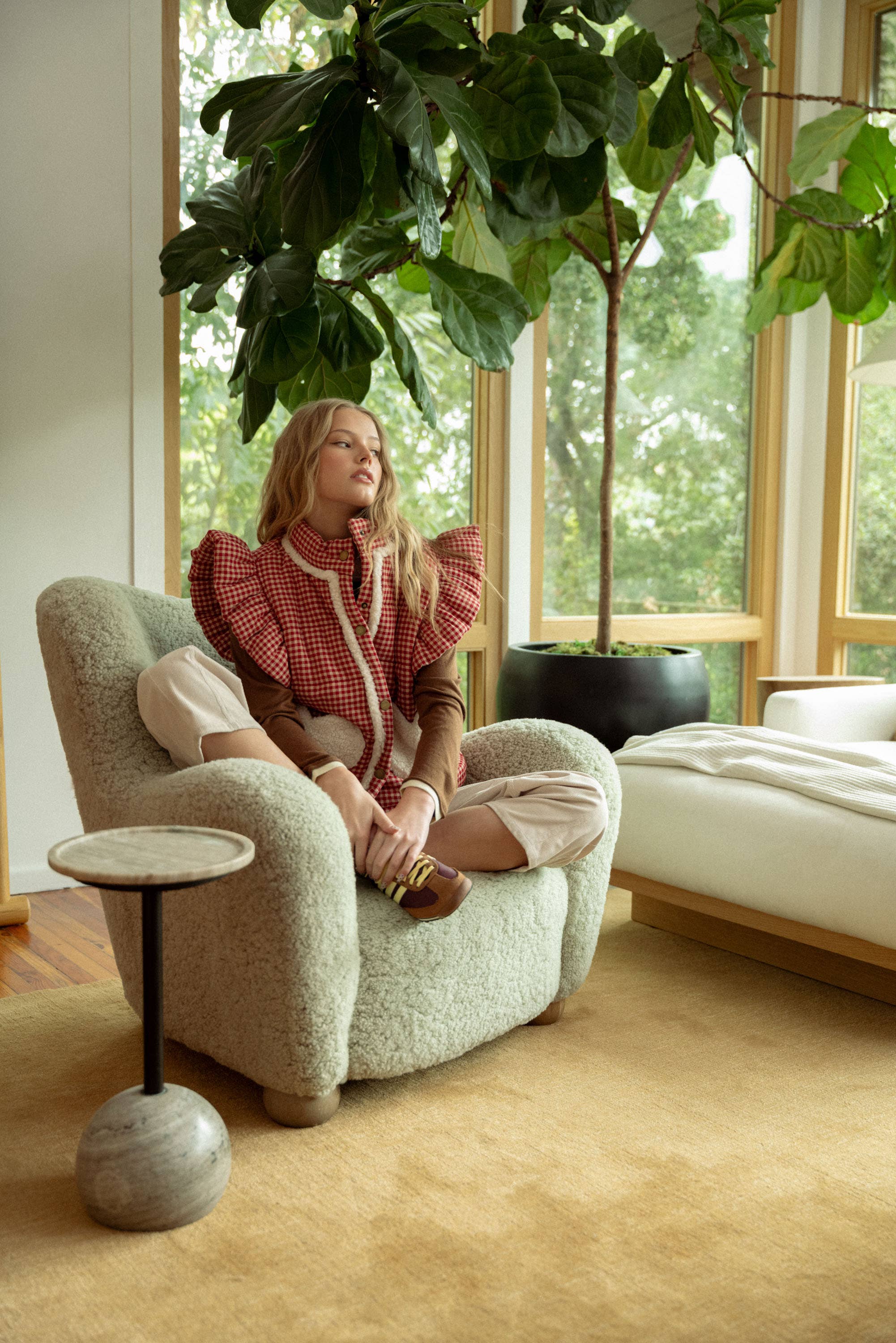 CORDUROY BARREL PANTS