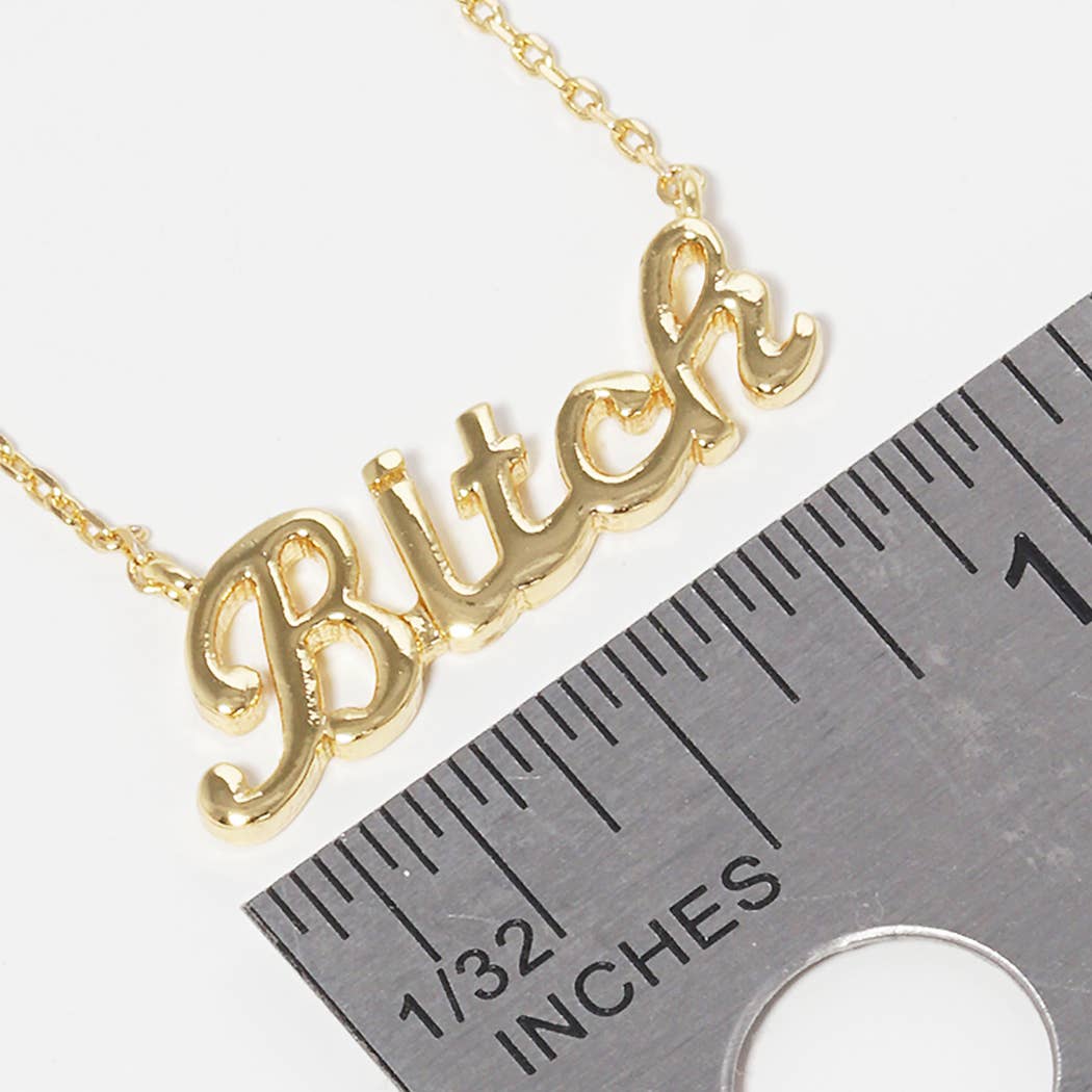 Gold-Dipped Bitch Fashion Necklaces