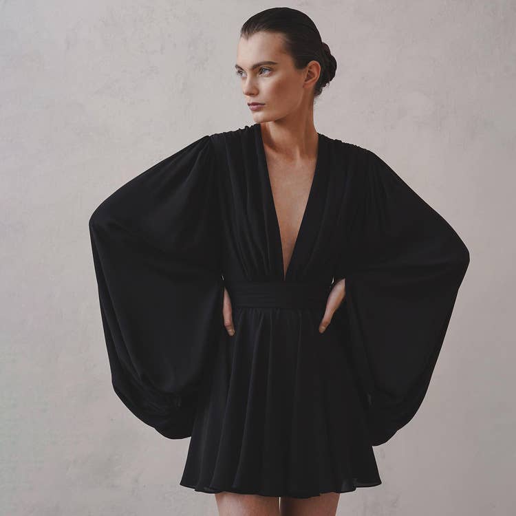 Allira V-Neckl Long Sleeves Mini Dress