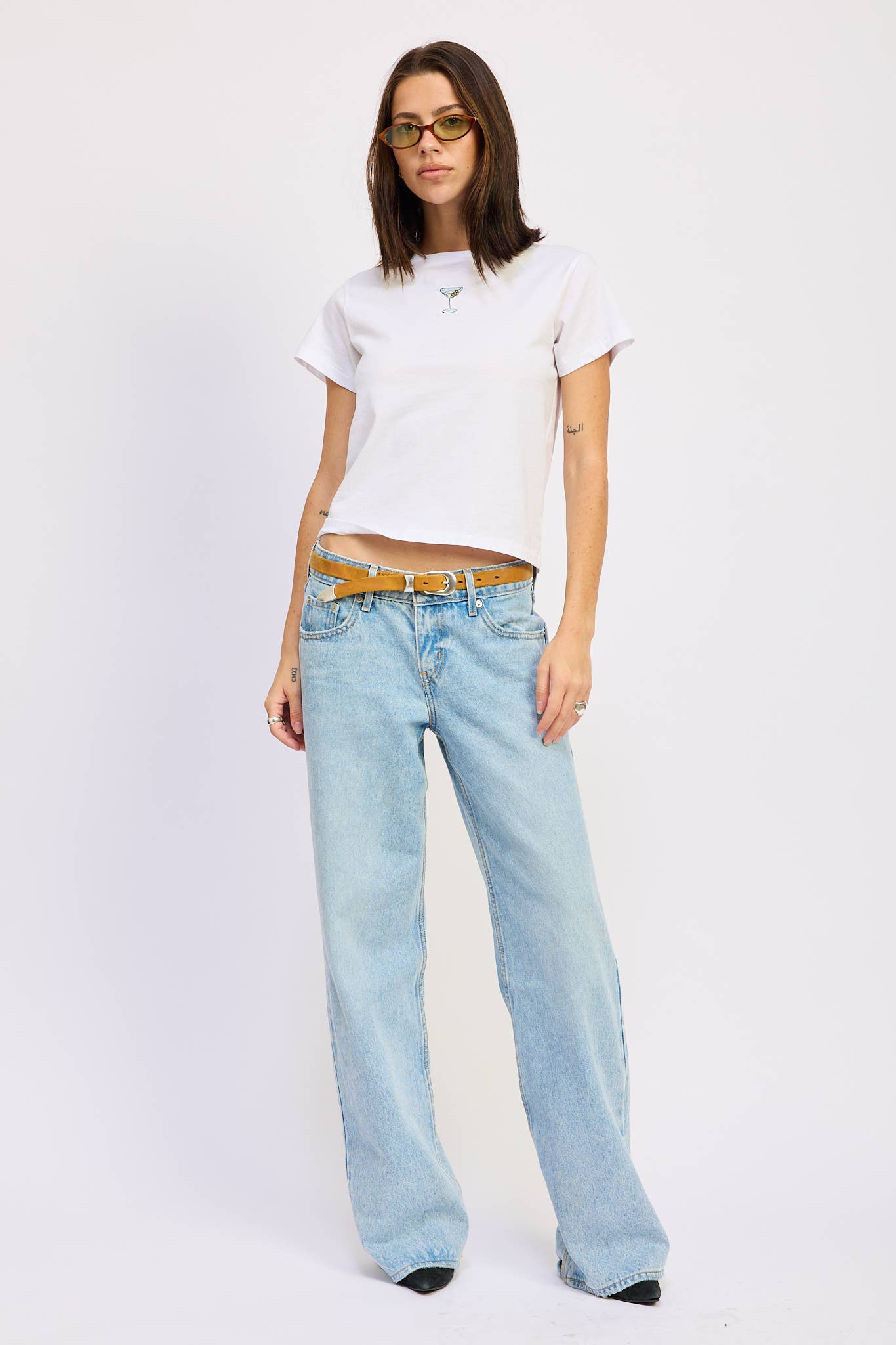 DIRTY MARTINI EMBROIDERED BABY TEE