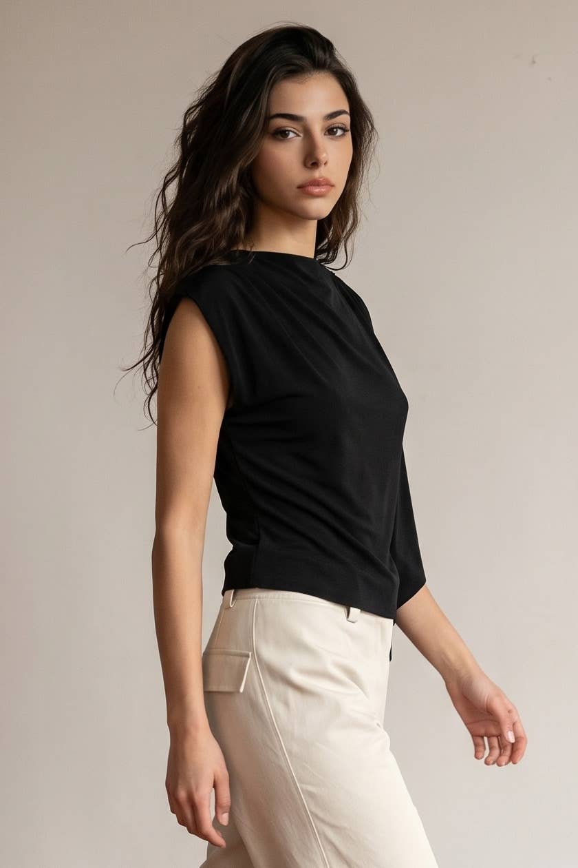 Hope ASYMMETRICAL NECKLINE AND SLEEVES WITH METAL HARDWARE