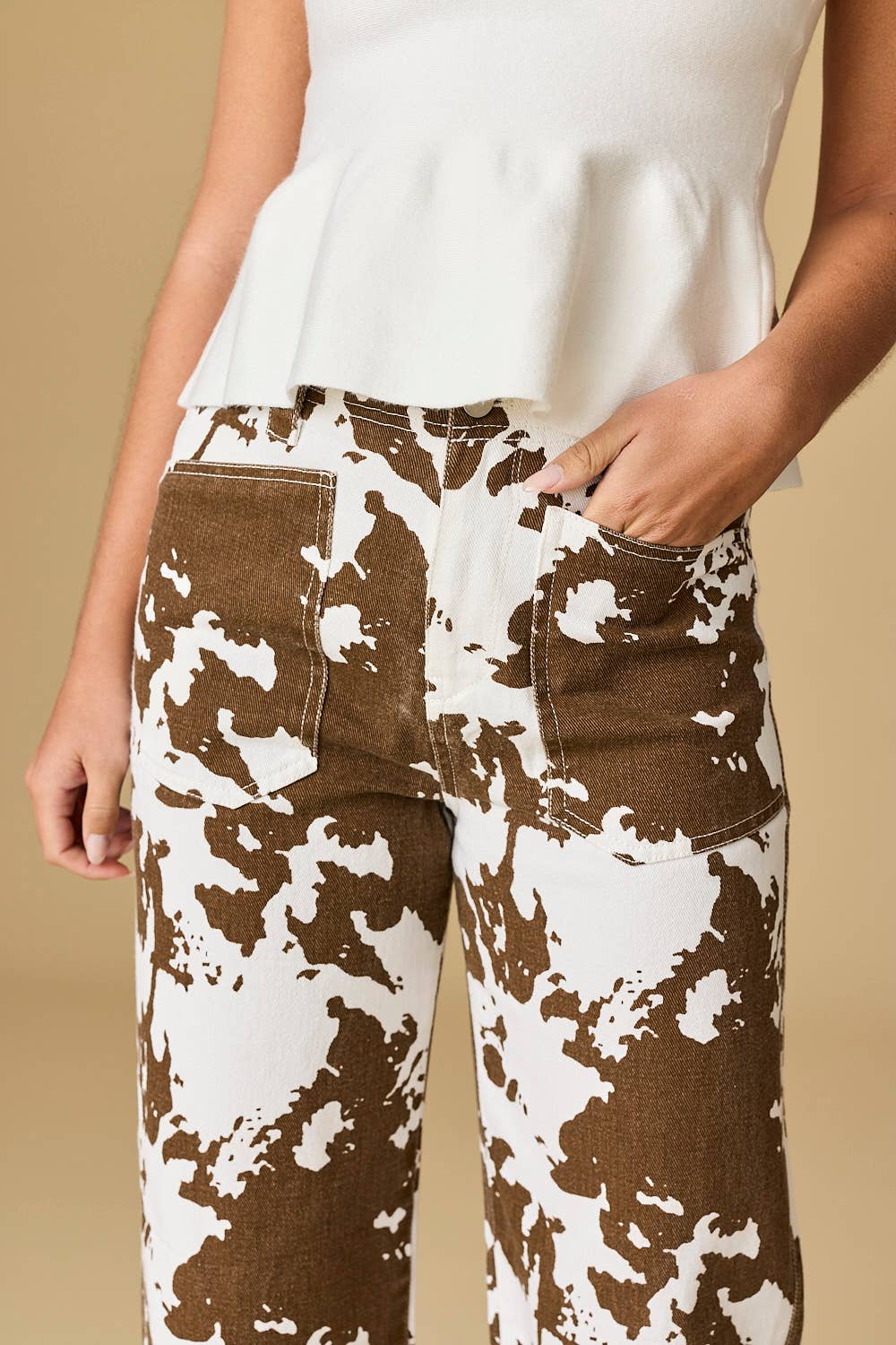 Marlin Cow Print Pants
