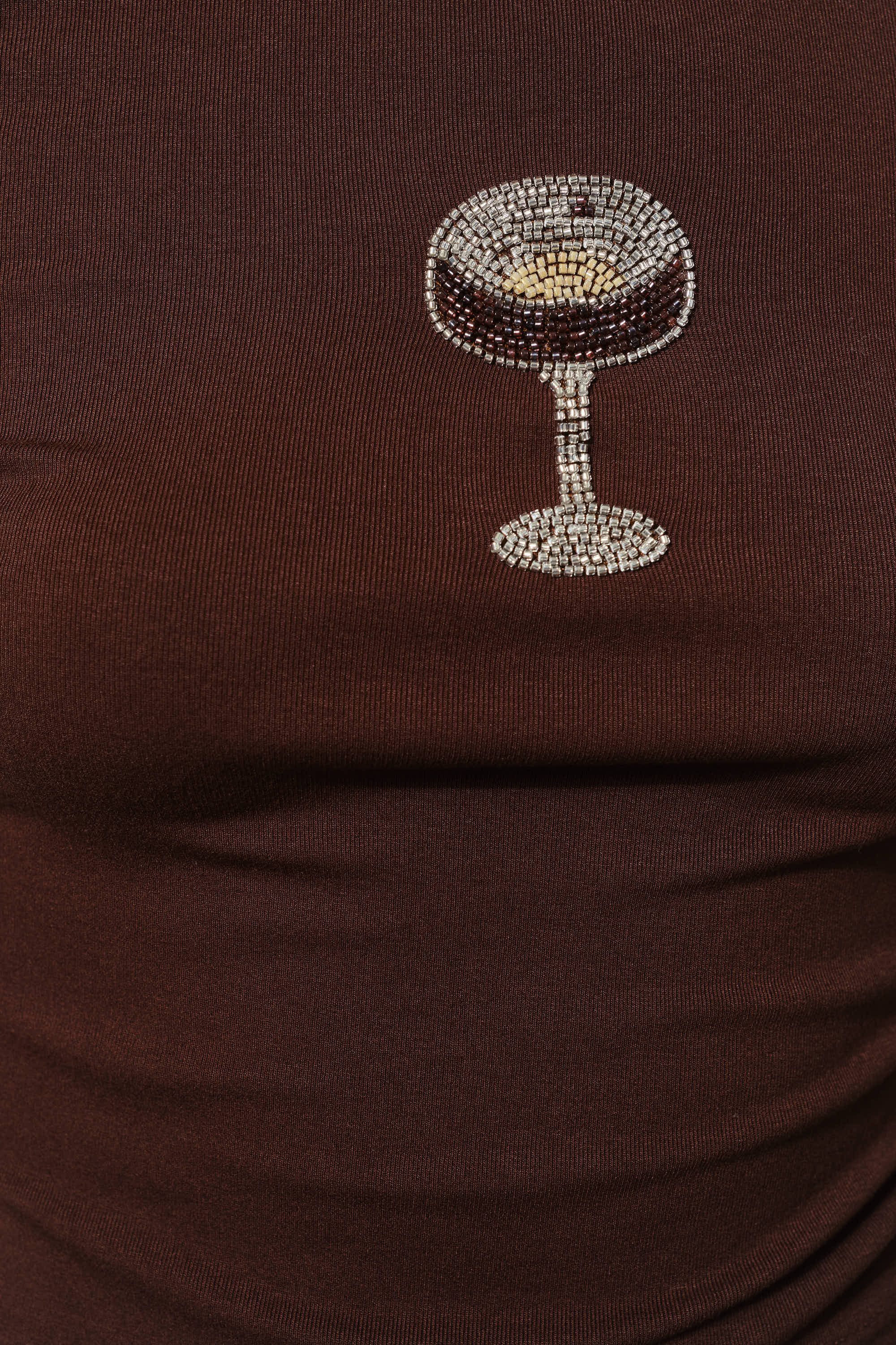 COLLEEN ESPRESSO MARTINI BEADED TOP - Fun