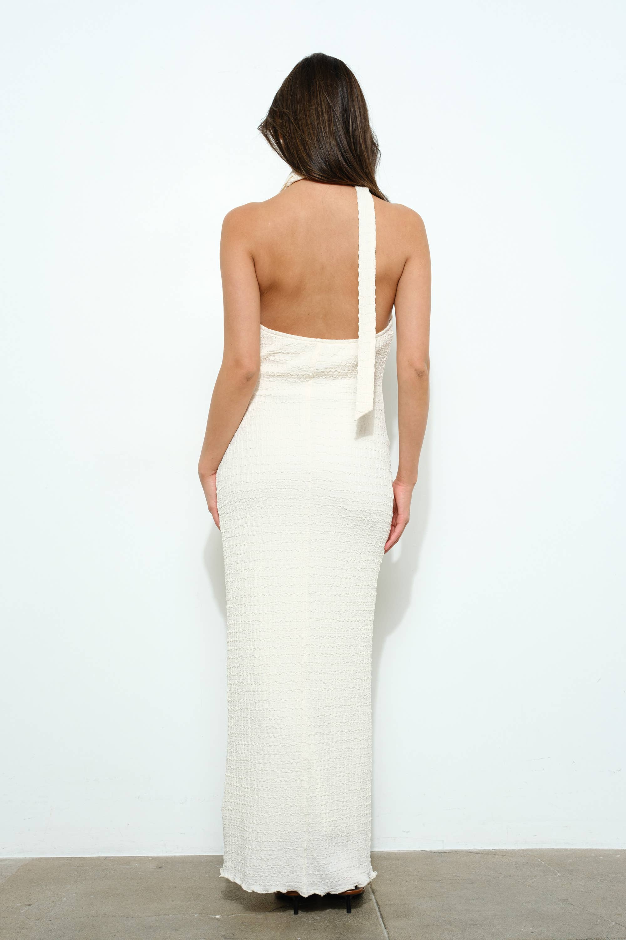 Akira TEXTURED KNIT MAXI DRESS