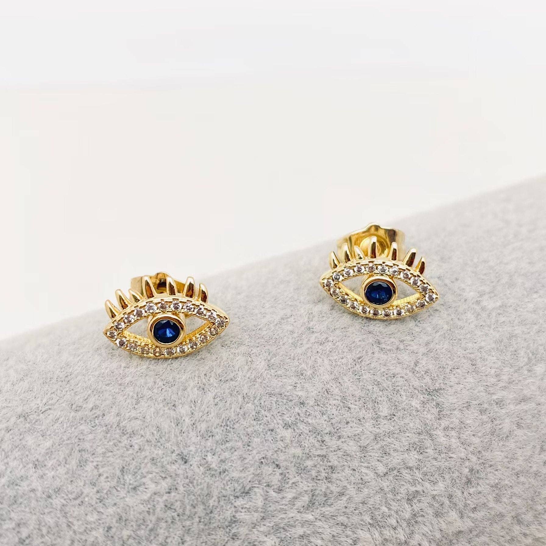 Evil Eye Ear Studs