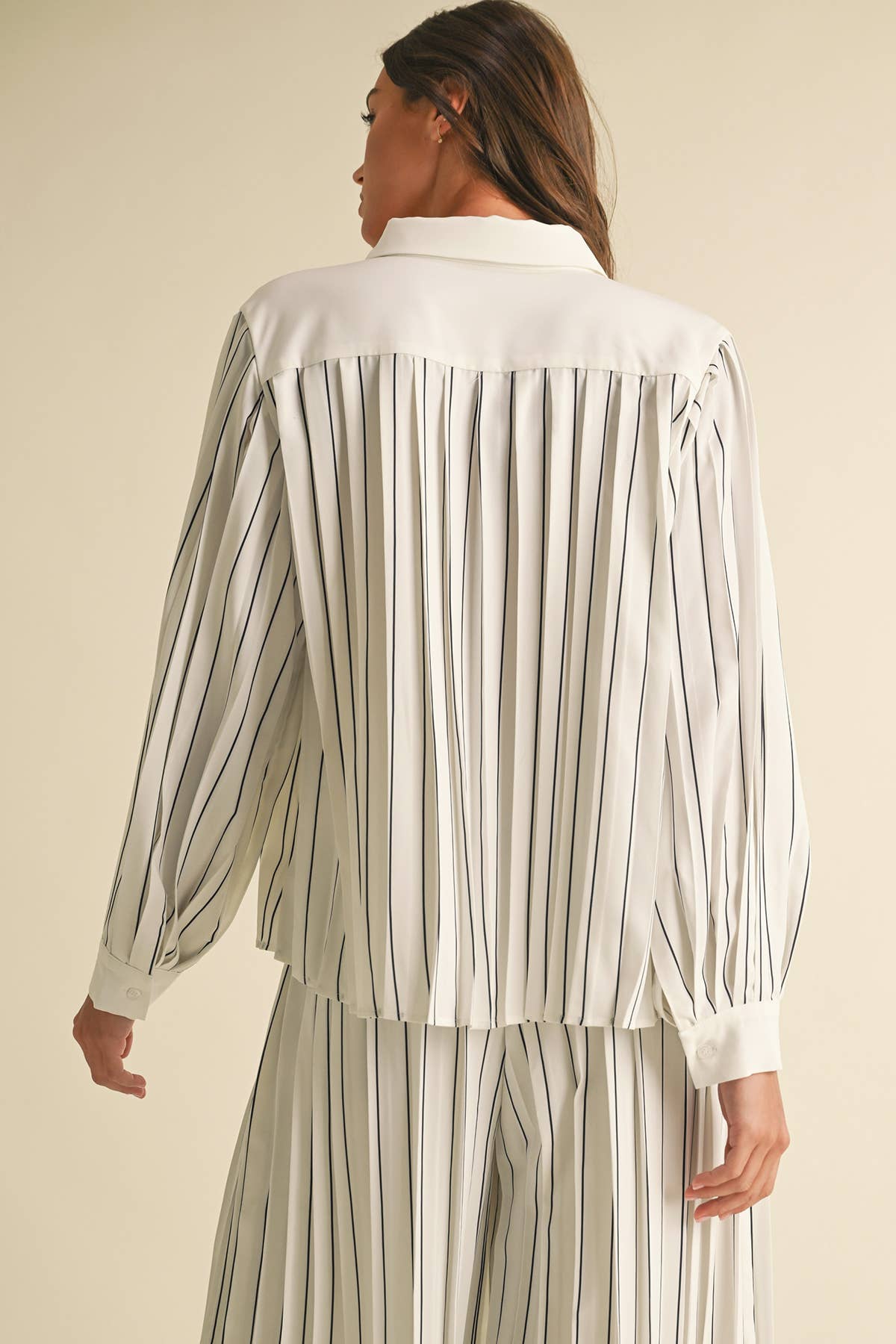 Imara Pleated Stripe Shirt