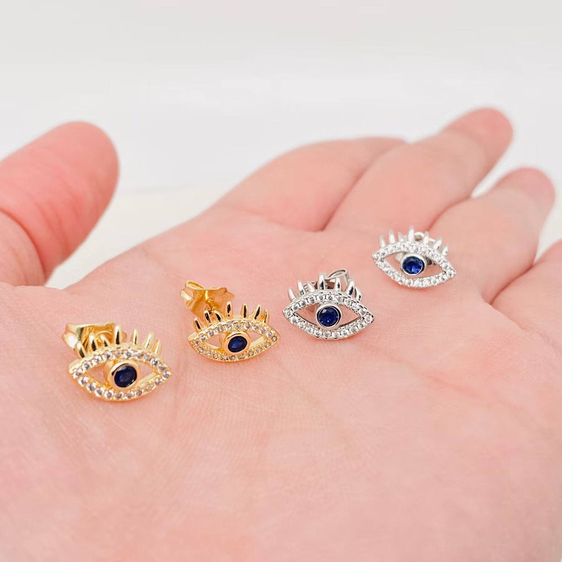 Evil Eye Ear Studs