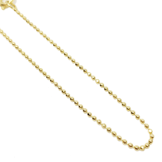 18k Gold Filled 1.0mm Ball Chain Diamond Cut