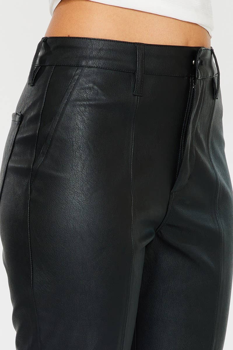 Nima VEGAN LEATHER BOOTCUT PANTS