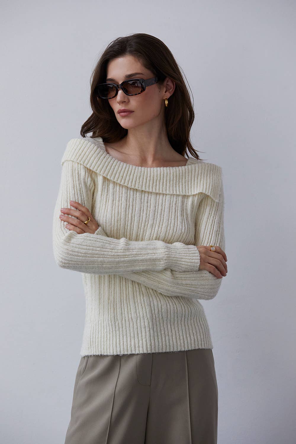 Shanie Off Shoulder Sweater Top