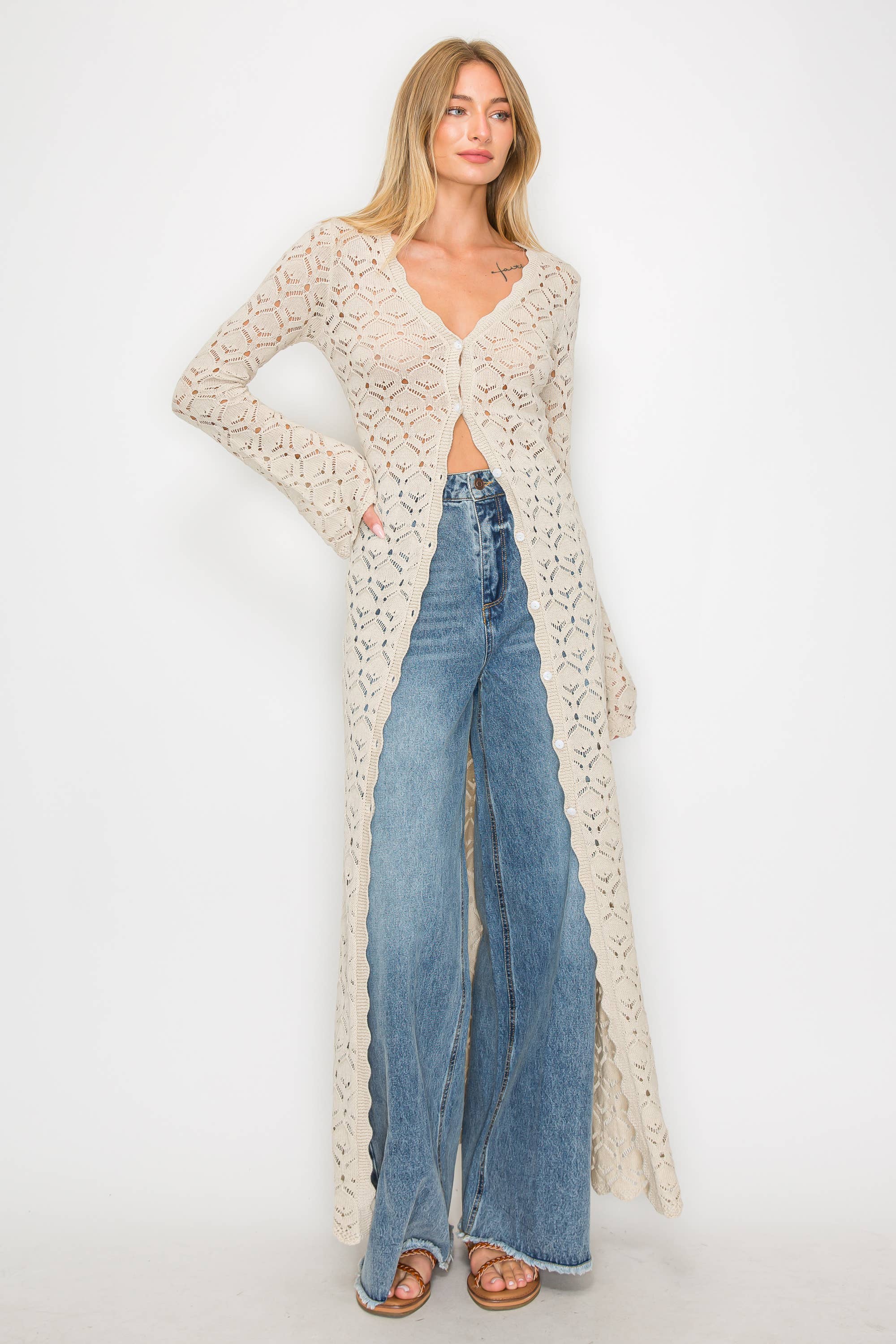 Crochet maxi cardigan