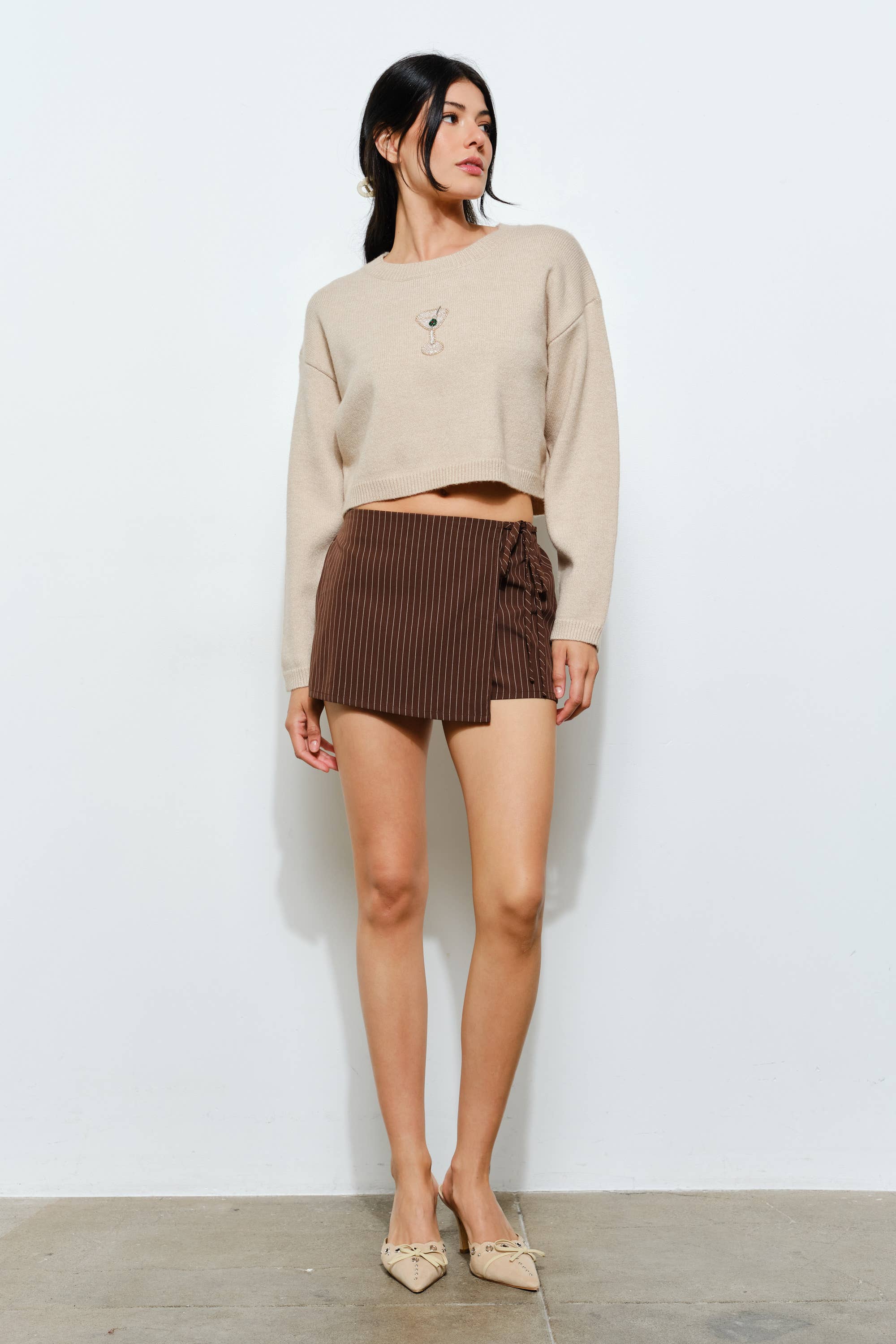 ADDISON MARTINI BEAD SWEATER