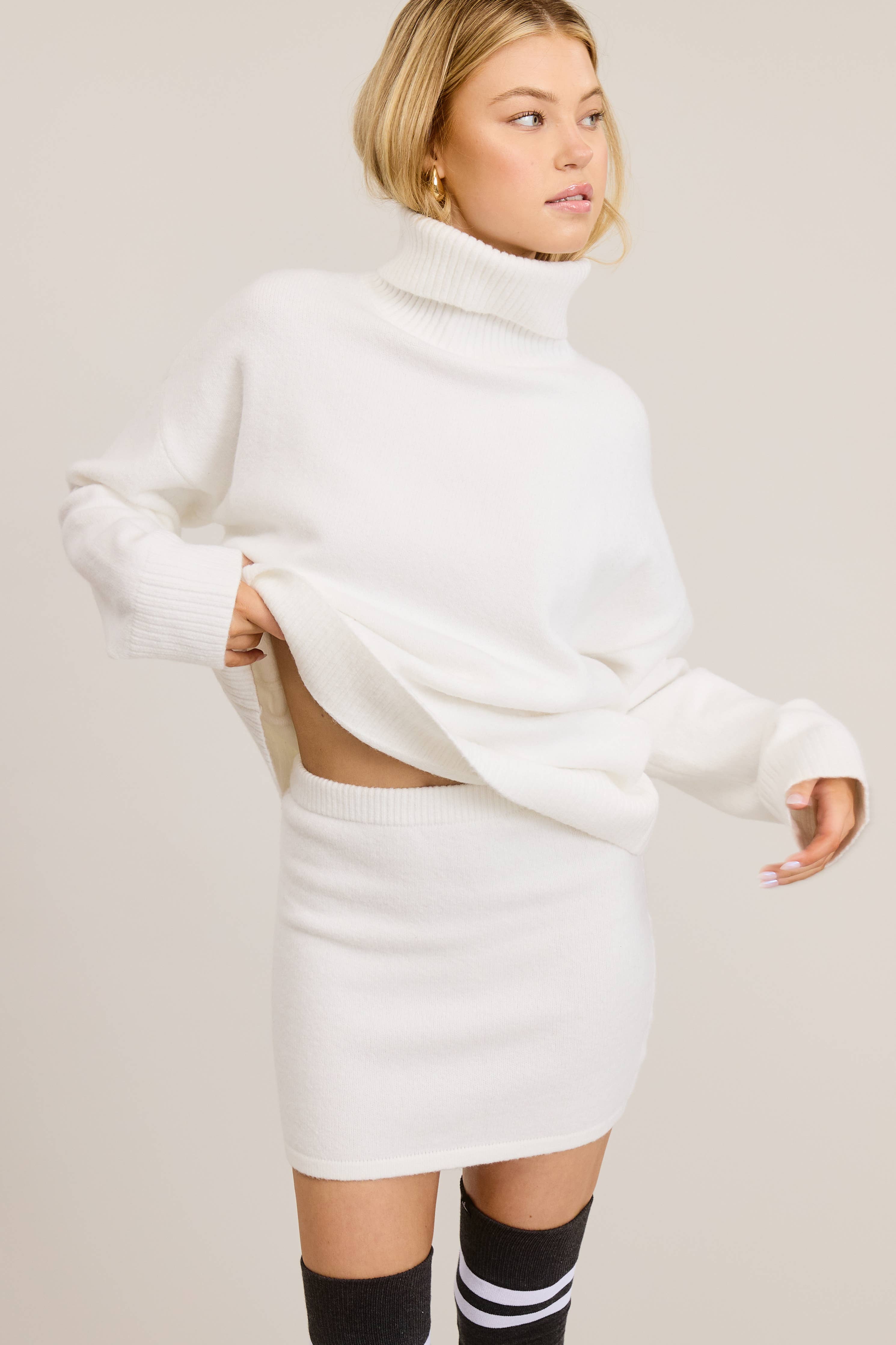 Hadley TURTLENECK SWEATER MINI-SKIRT MATCHING SET