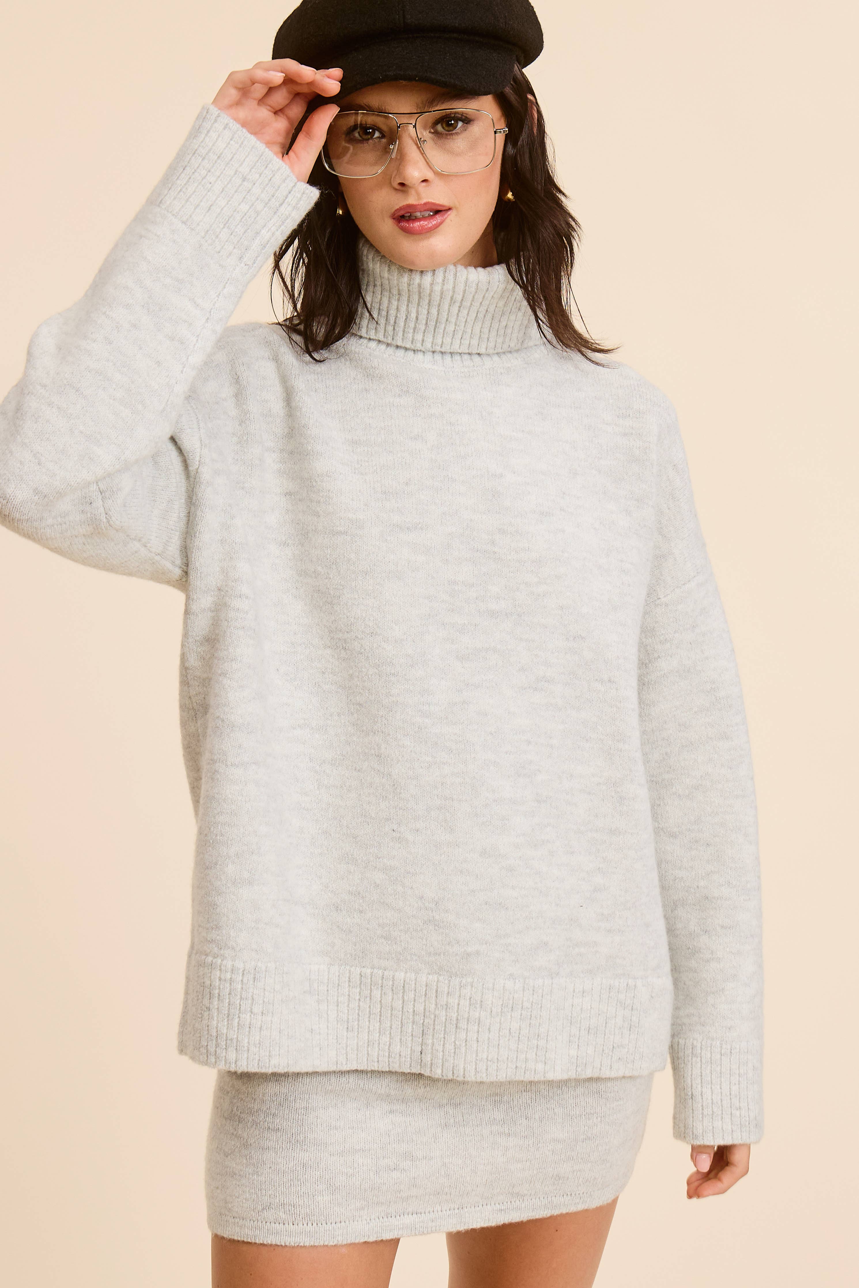 Hadley TURTLENECK SWEATER MINI-SKIRT MATCHING SET