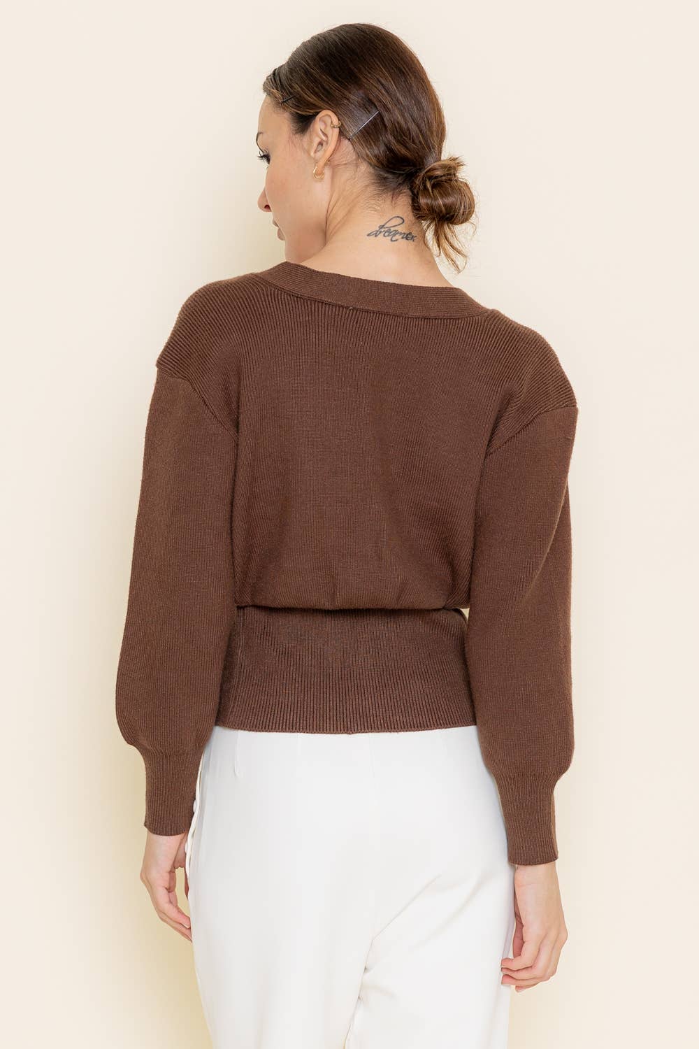 Nerio gold button cardigan