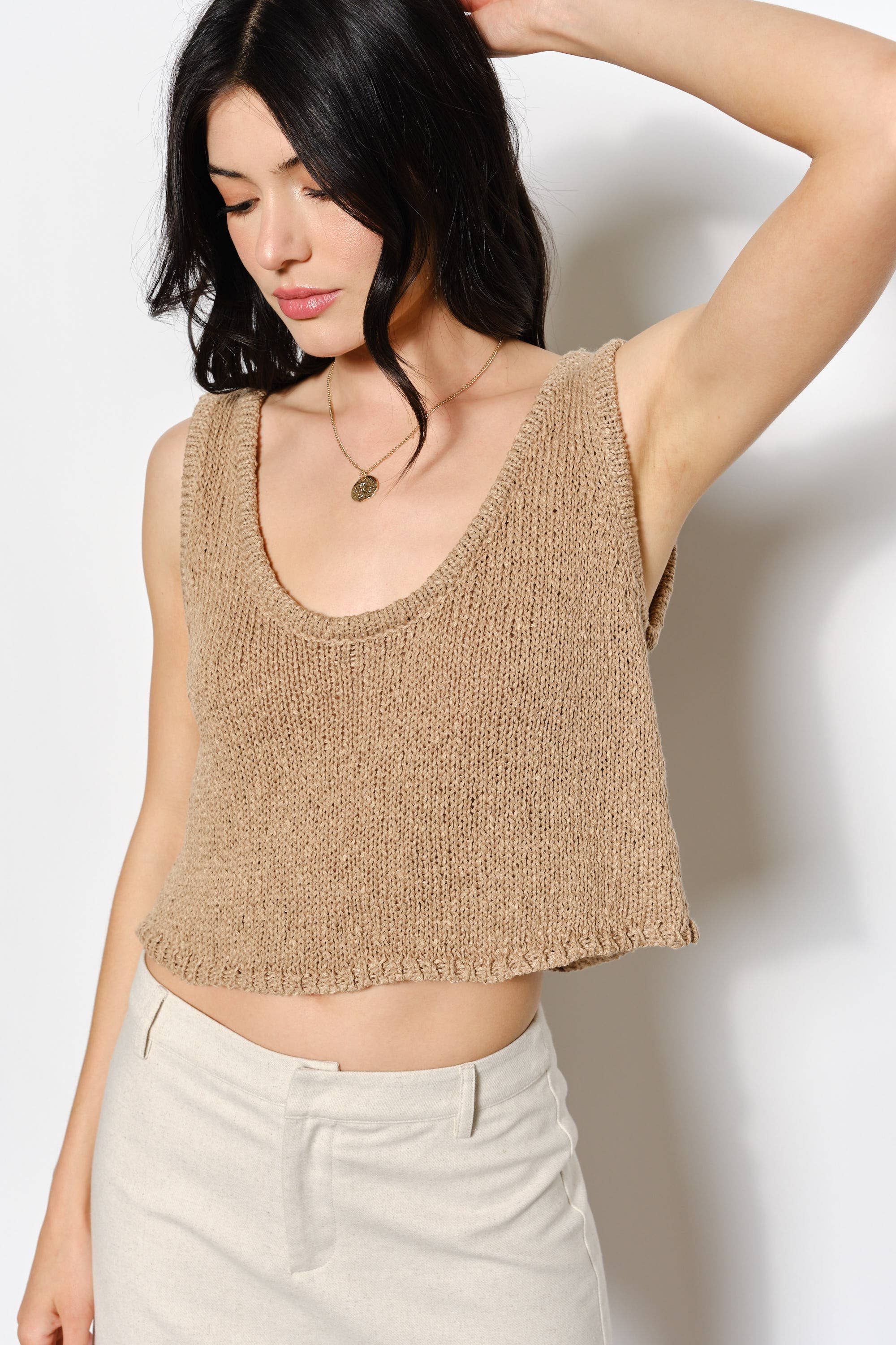 DANI BOUCLE KNIT TANK