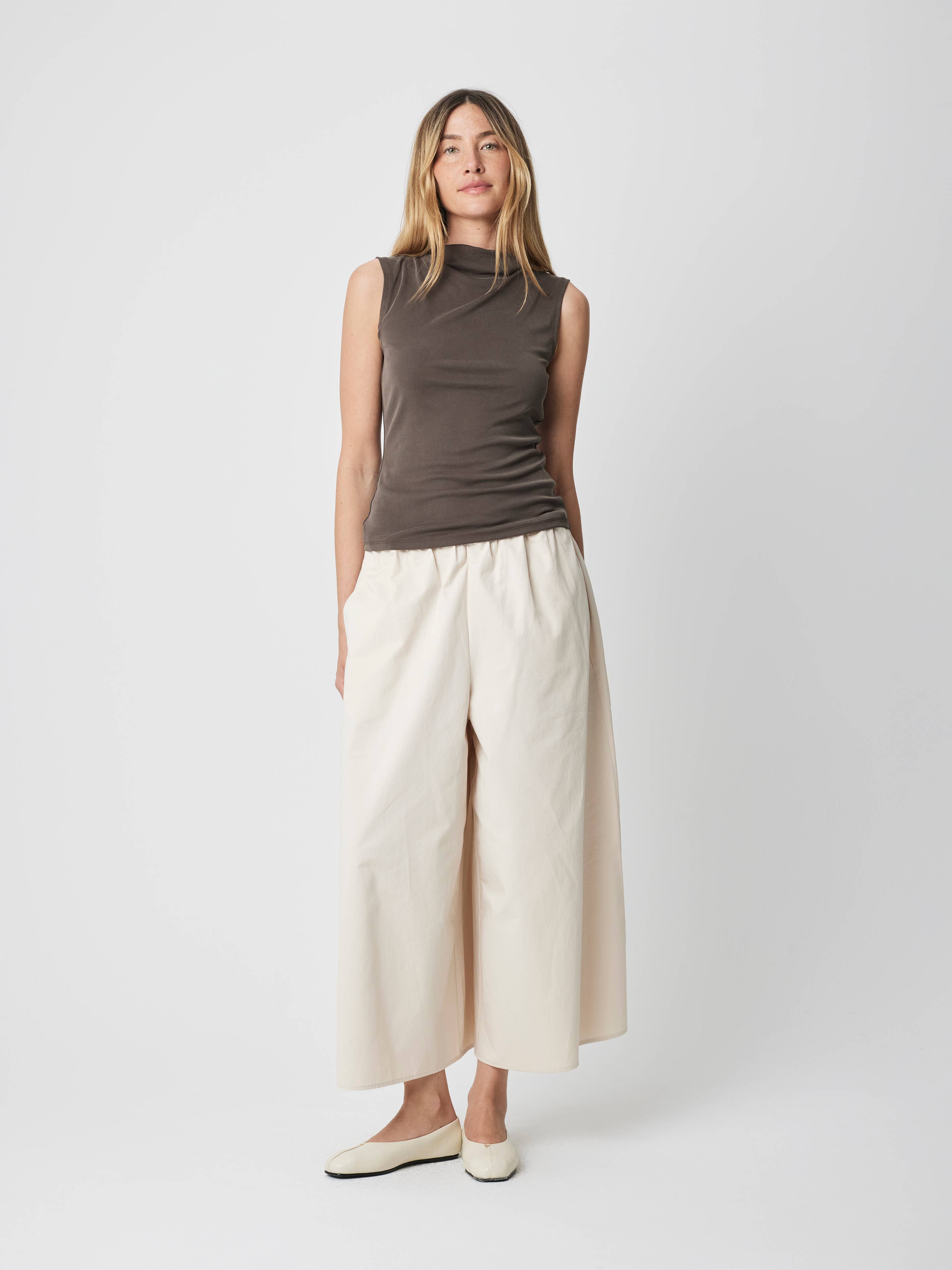 The Loraine Top | Cowl Neck Sleeveless Modal Cupro Top