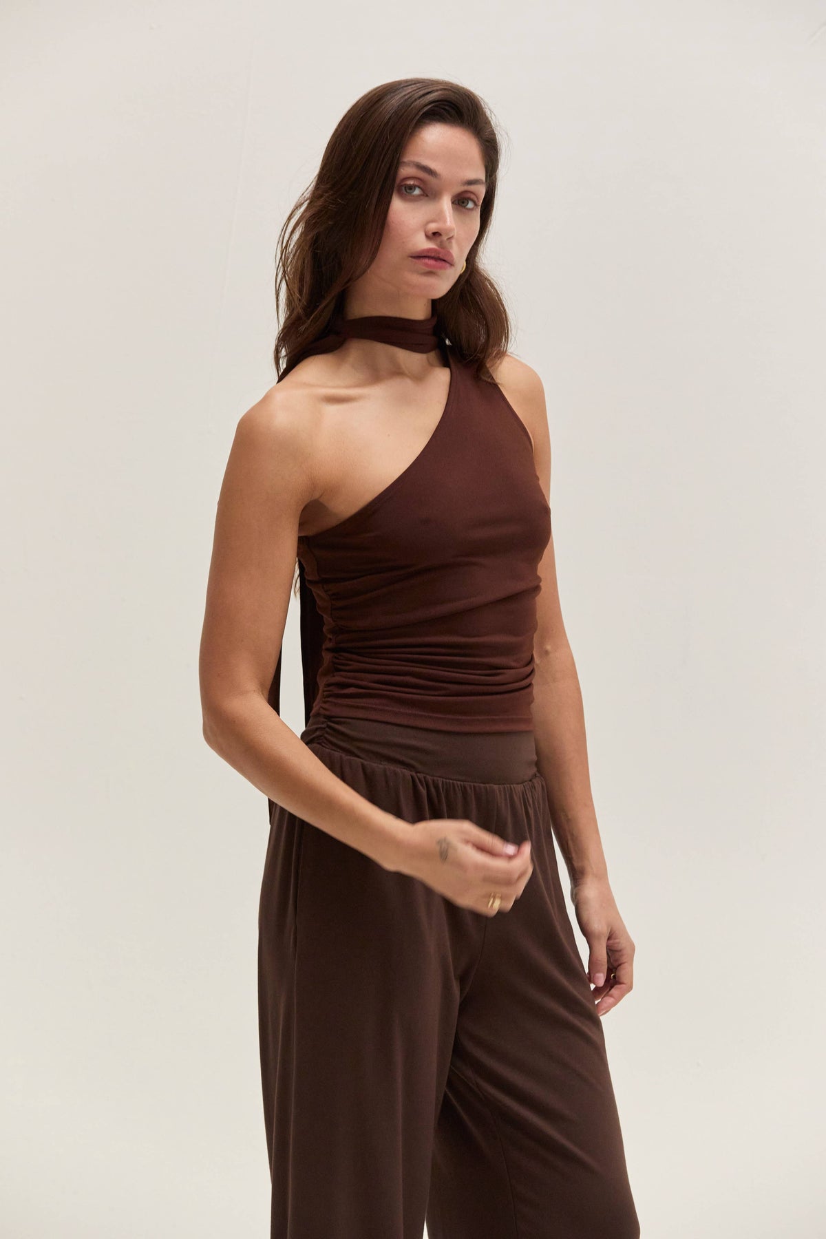 Eve Tie Neck Sleeveless Knit Top