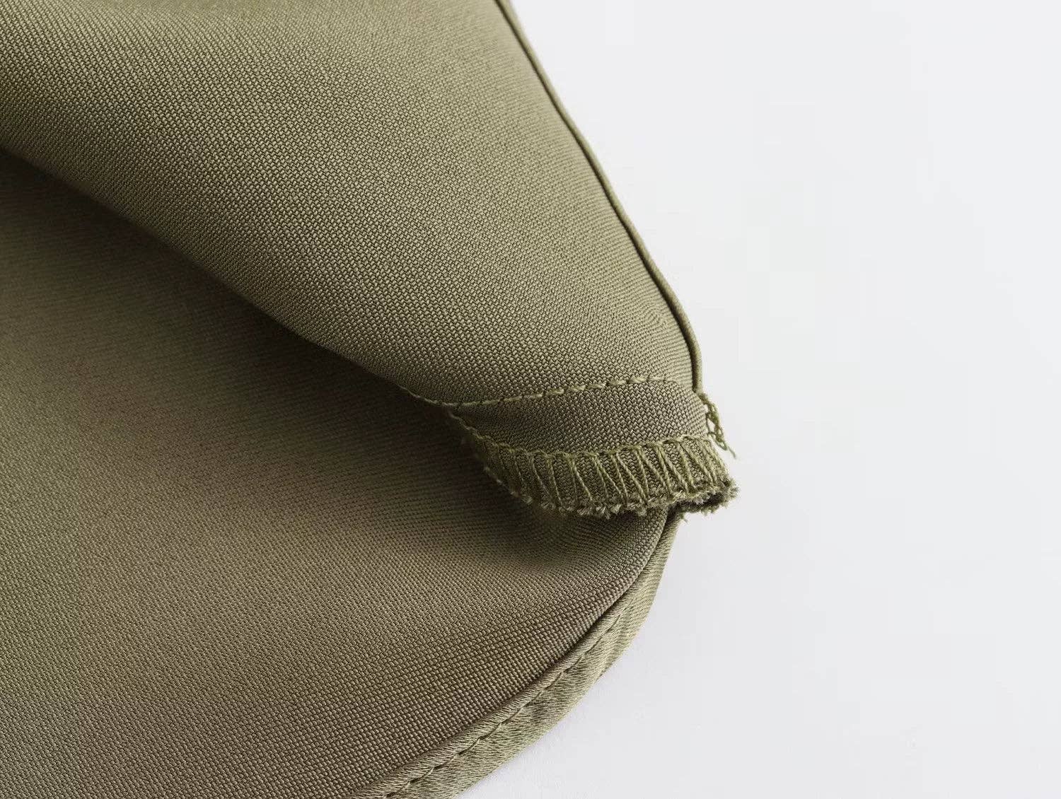 Auli Solid Color Satin Midi Skirt