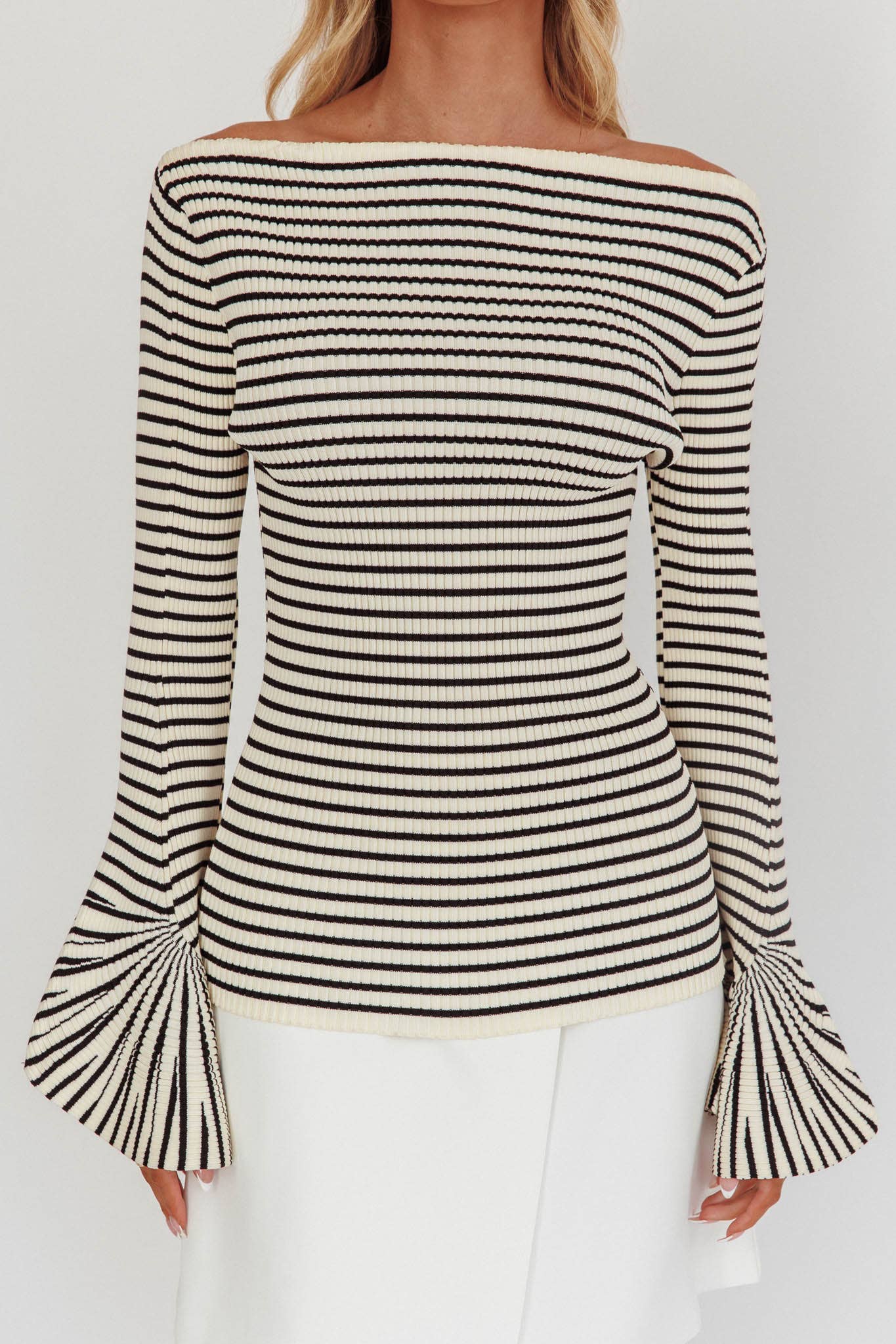 Betty LONG SLEEVE STRIPED TOP