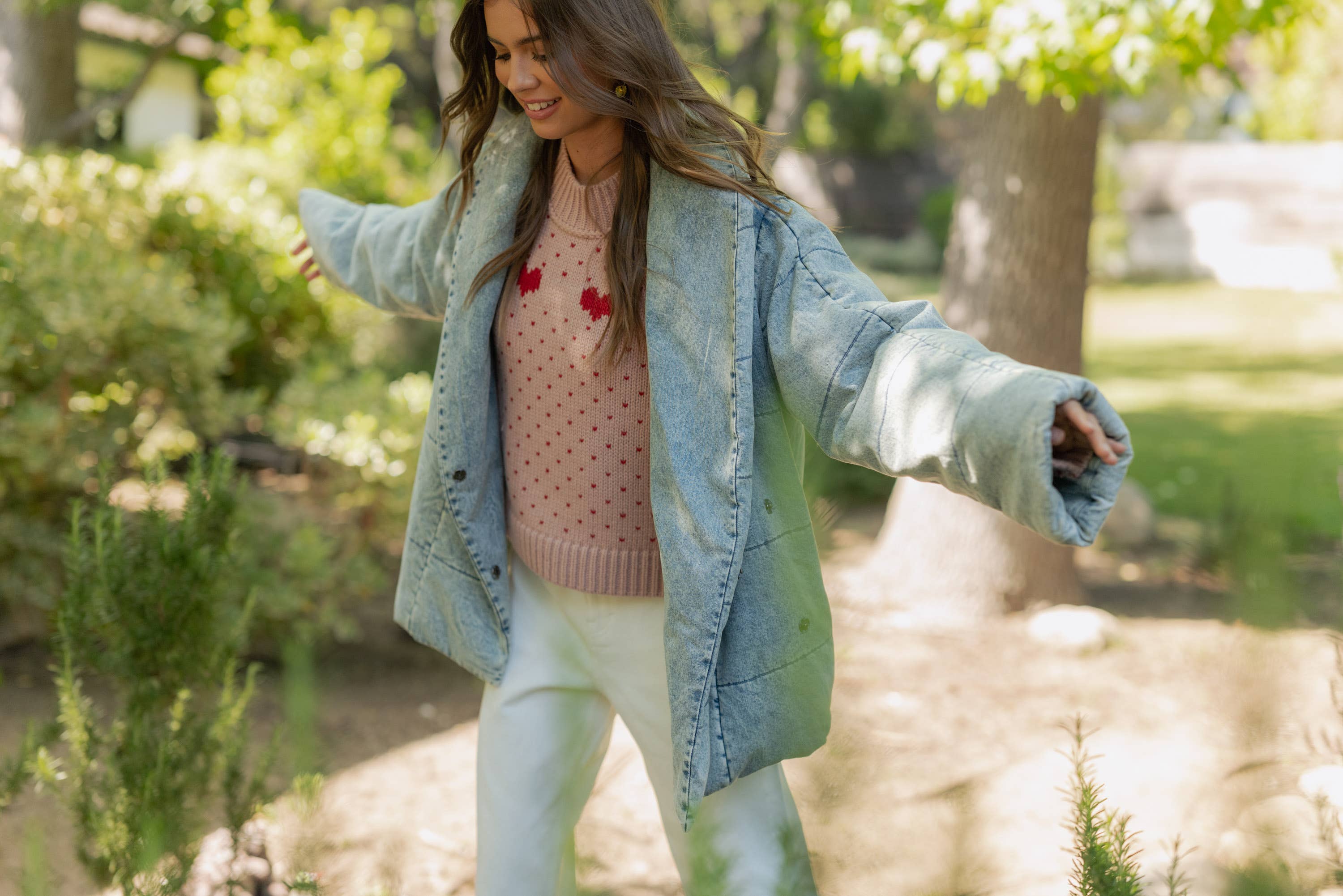 Blaise QUILTED TIE TO CLOSE DENIM JACKET