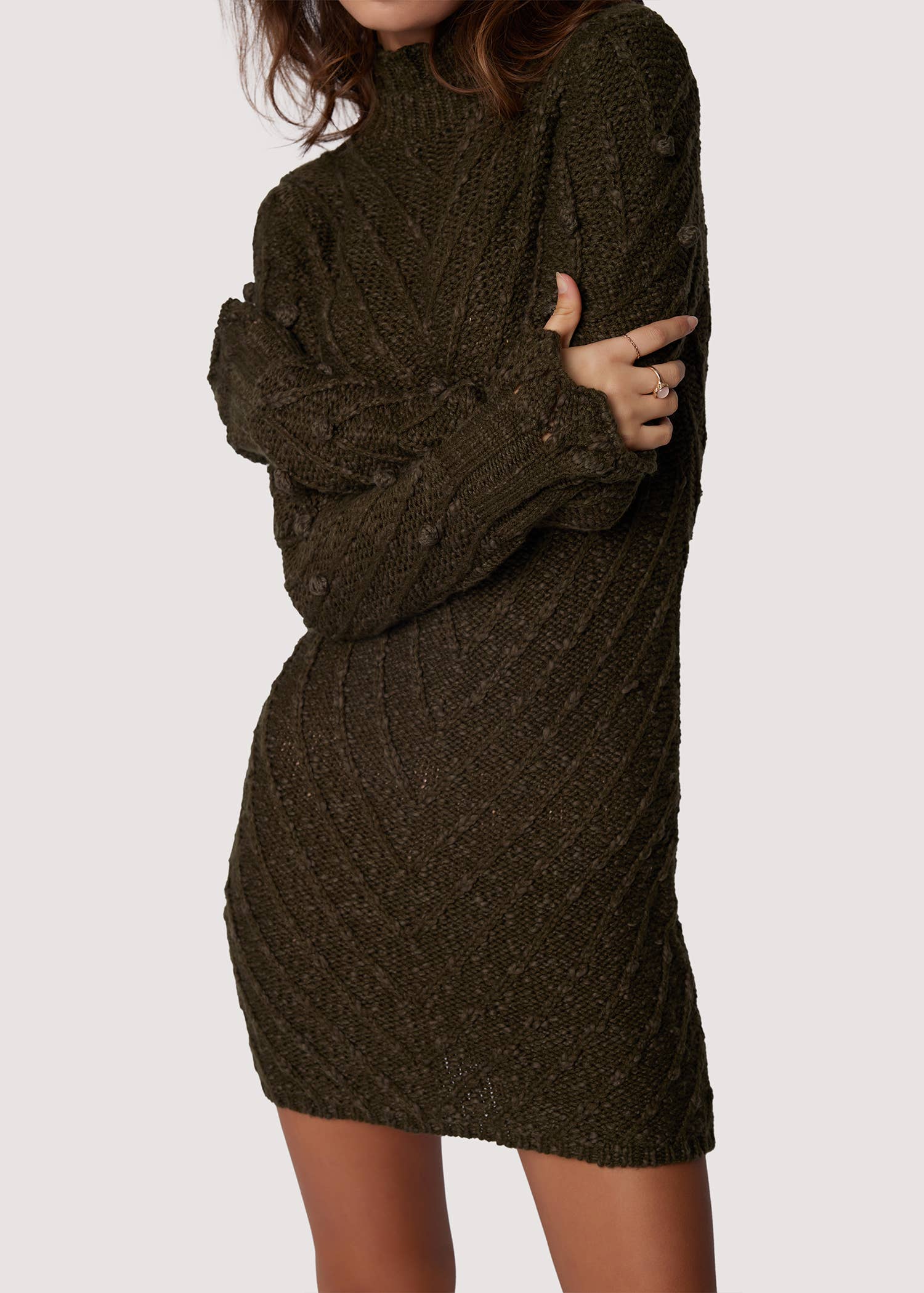 Adelina Cable Knit Mini Dress