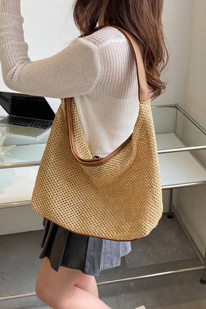 Braid Hollow Out Tote Bag