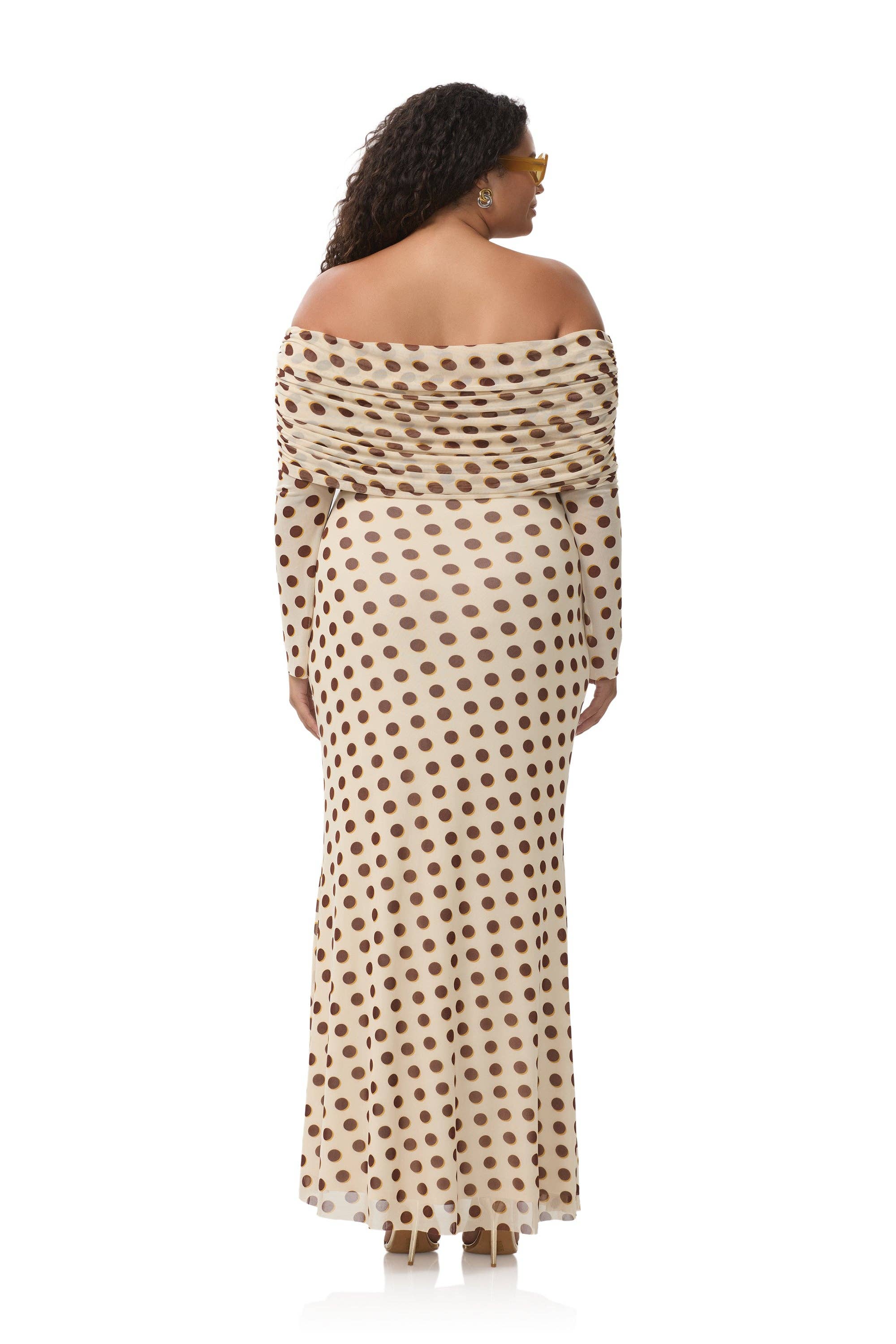 Thelma Dress - Gold Halo Dot