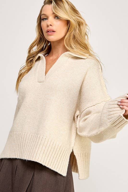 Alessia POLO COLLAR SOFT SWEATER