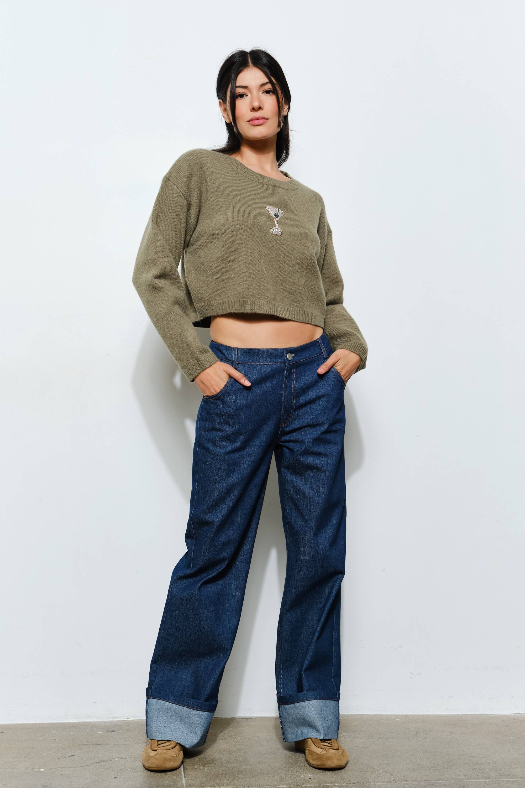 ADDISON MARTINI BEAD SWEATER