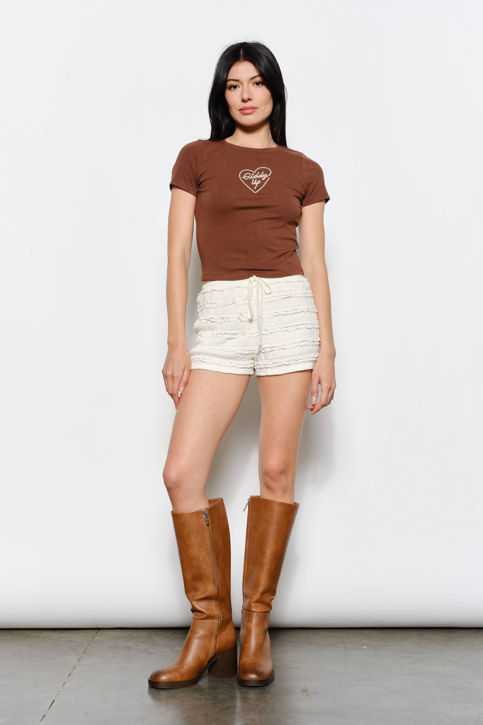 EMBROIDERED GIDDY UP TEE