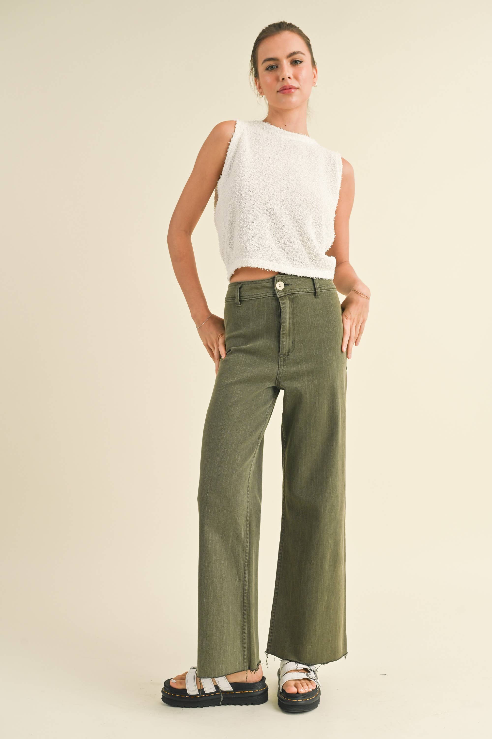 Andrea STRAIGHT WIDE LEG DENIM PANTS