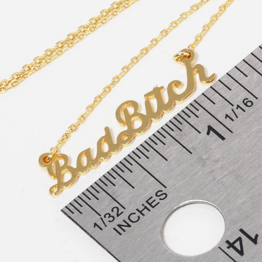 Gold-Dipped Bad Bitch Fashion Necklaces