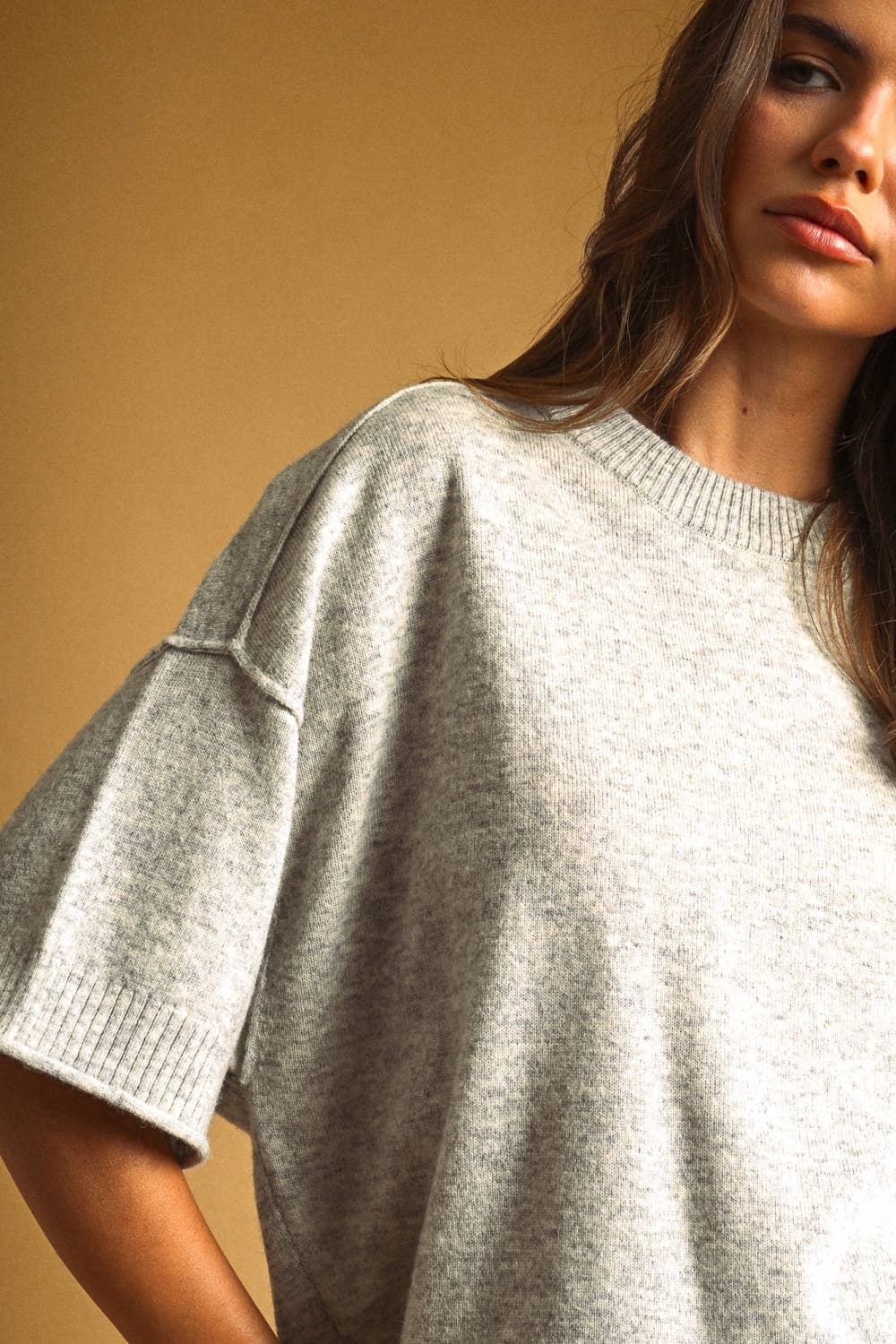 Ember SHORT SLEEVE KNIT CROP TOP