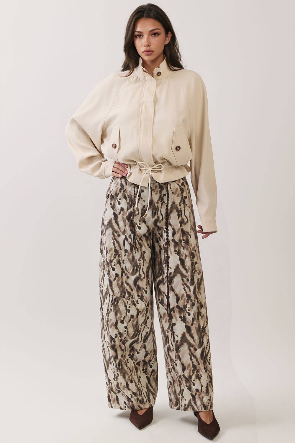 Mimi Drawstring Hem Utility Jacket
