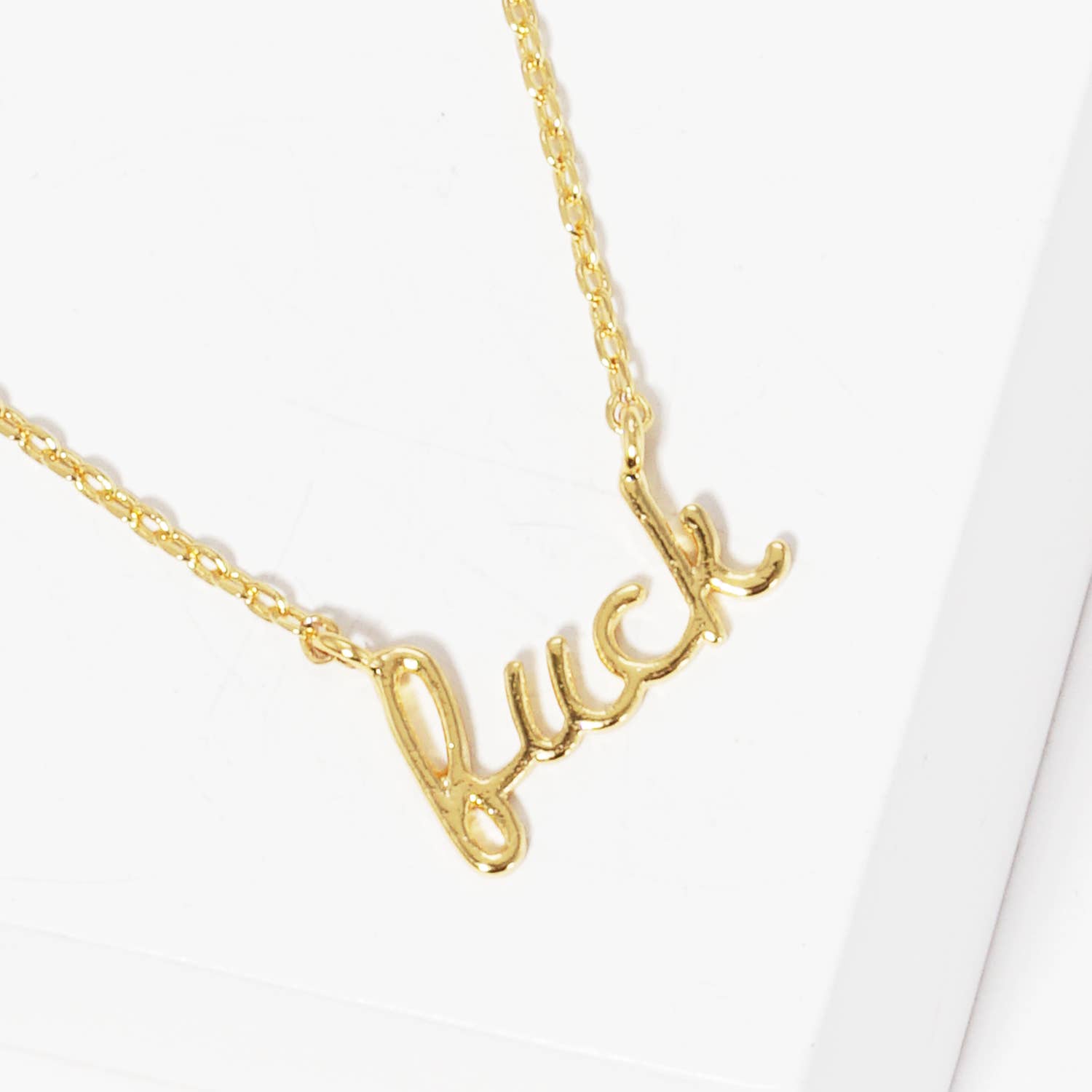 Gold-Dipped Pendant Necklace