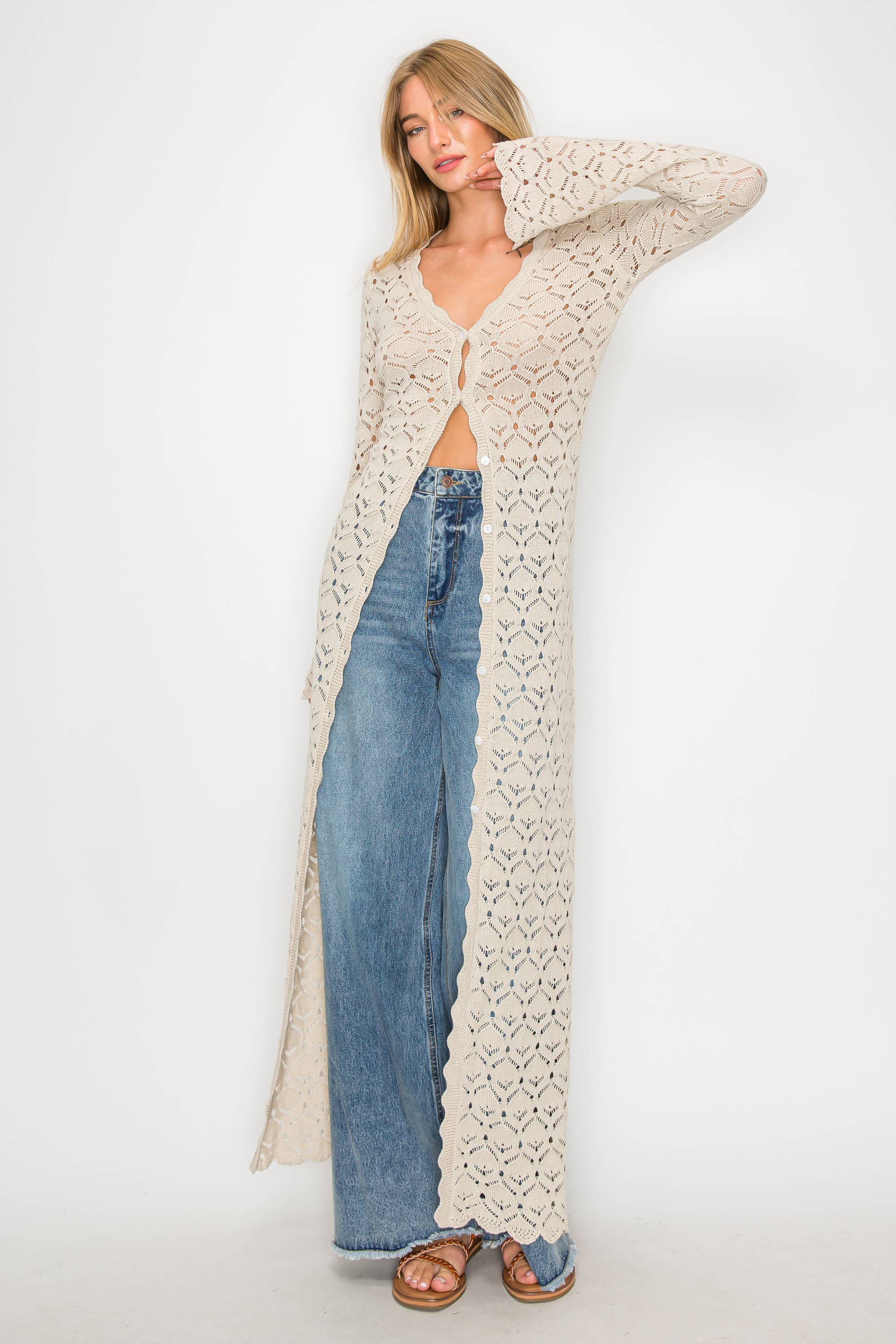 Crochet maxi cardigan