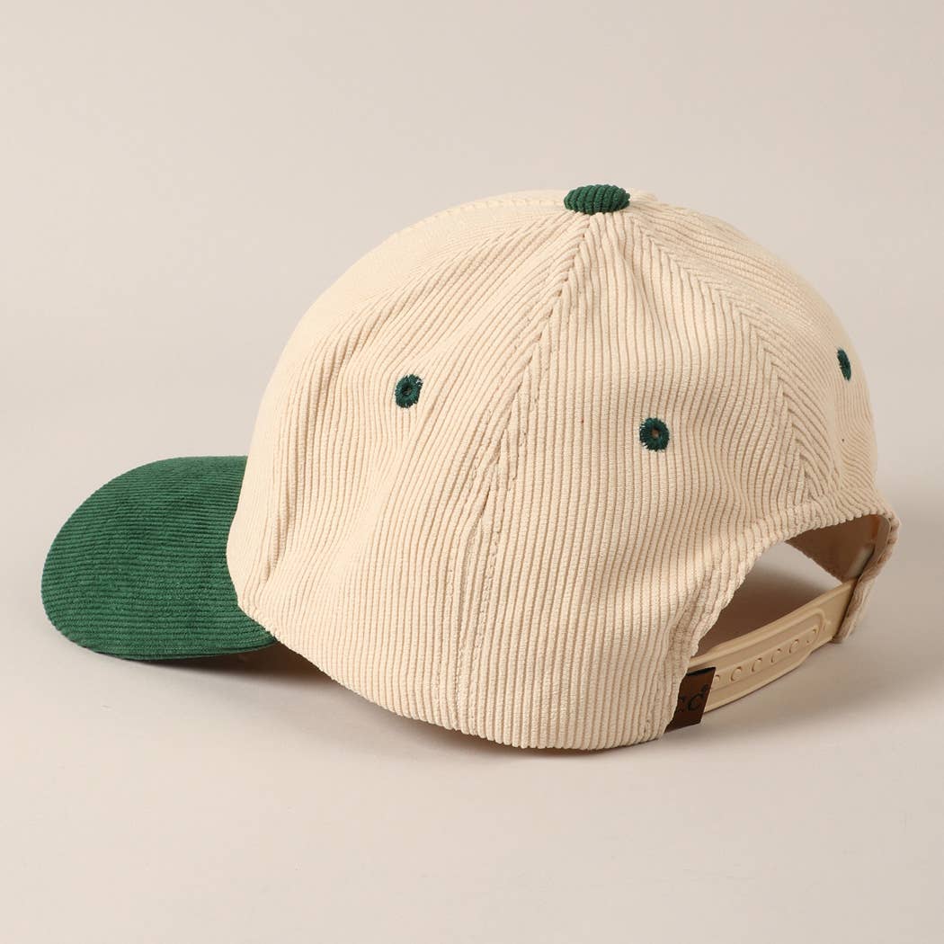 Cursive Put It On My Husband's Tab 5 Panel Corduroy Baseball Cap