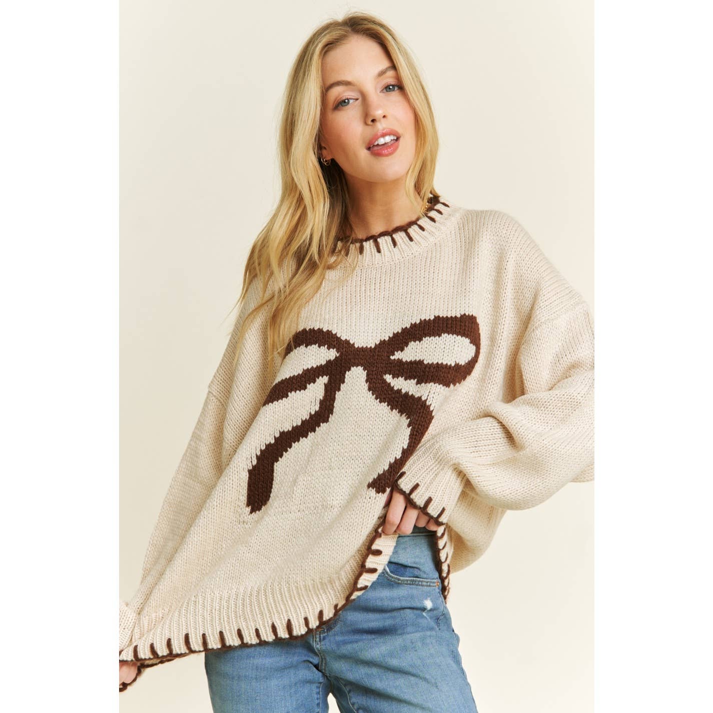 Ella BOW PULLOVER SWEATER