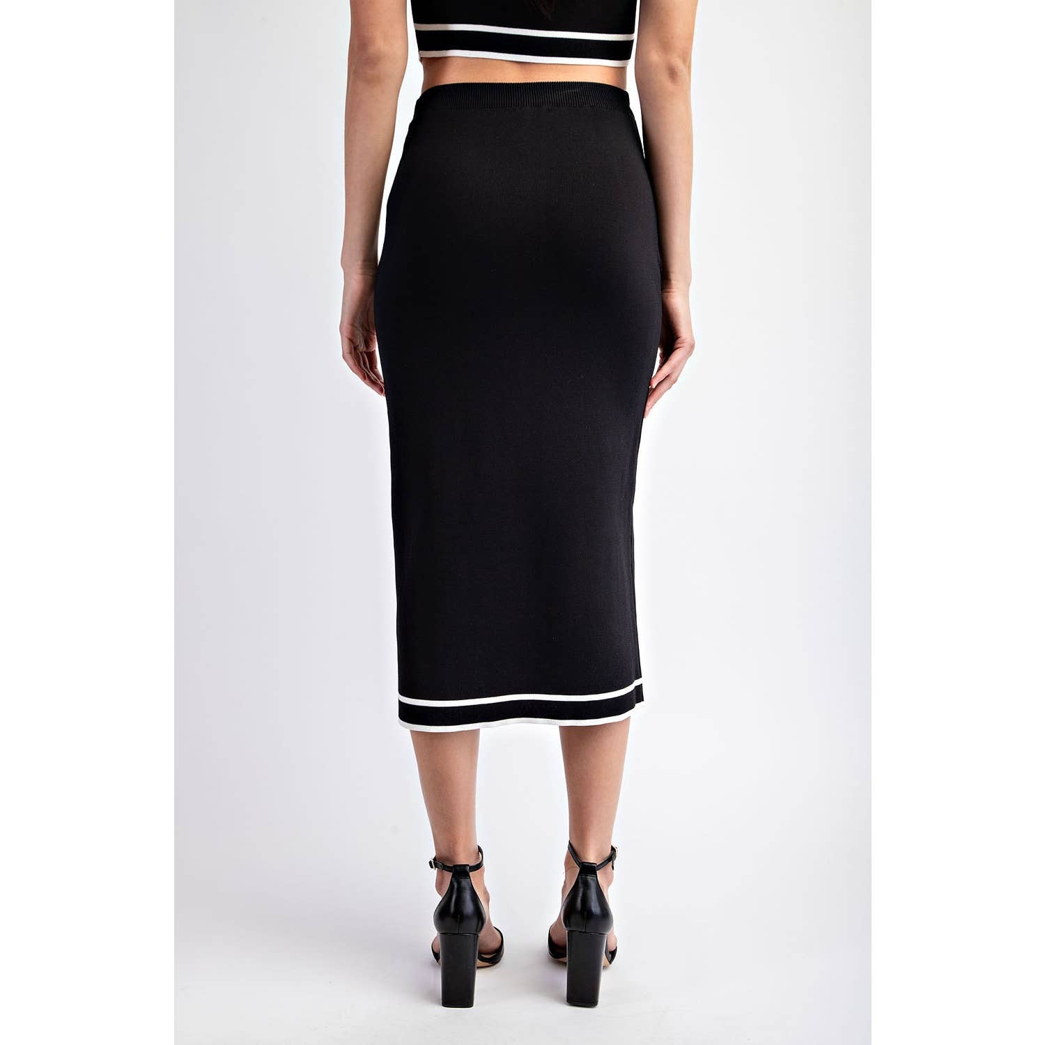 Rylee MIDI SKIRT WITH CONTRAST EDGE DETAIL