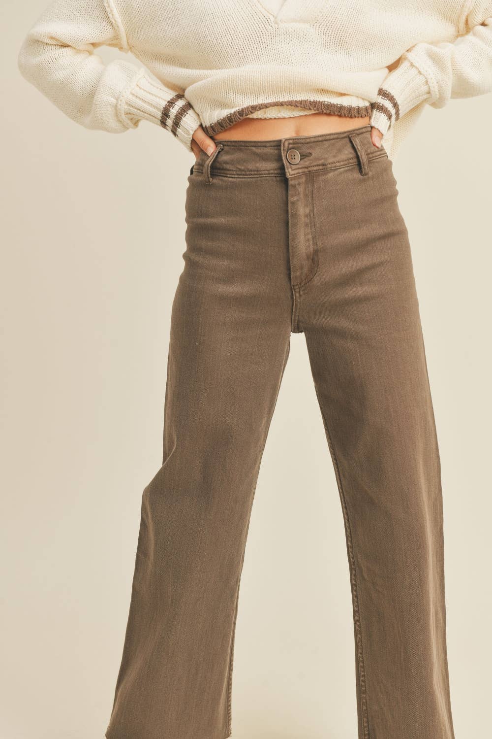 Andrea STRAIGHT WIDE LEG DENIM PANTS