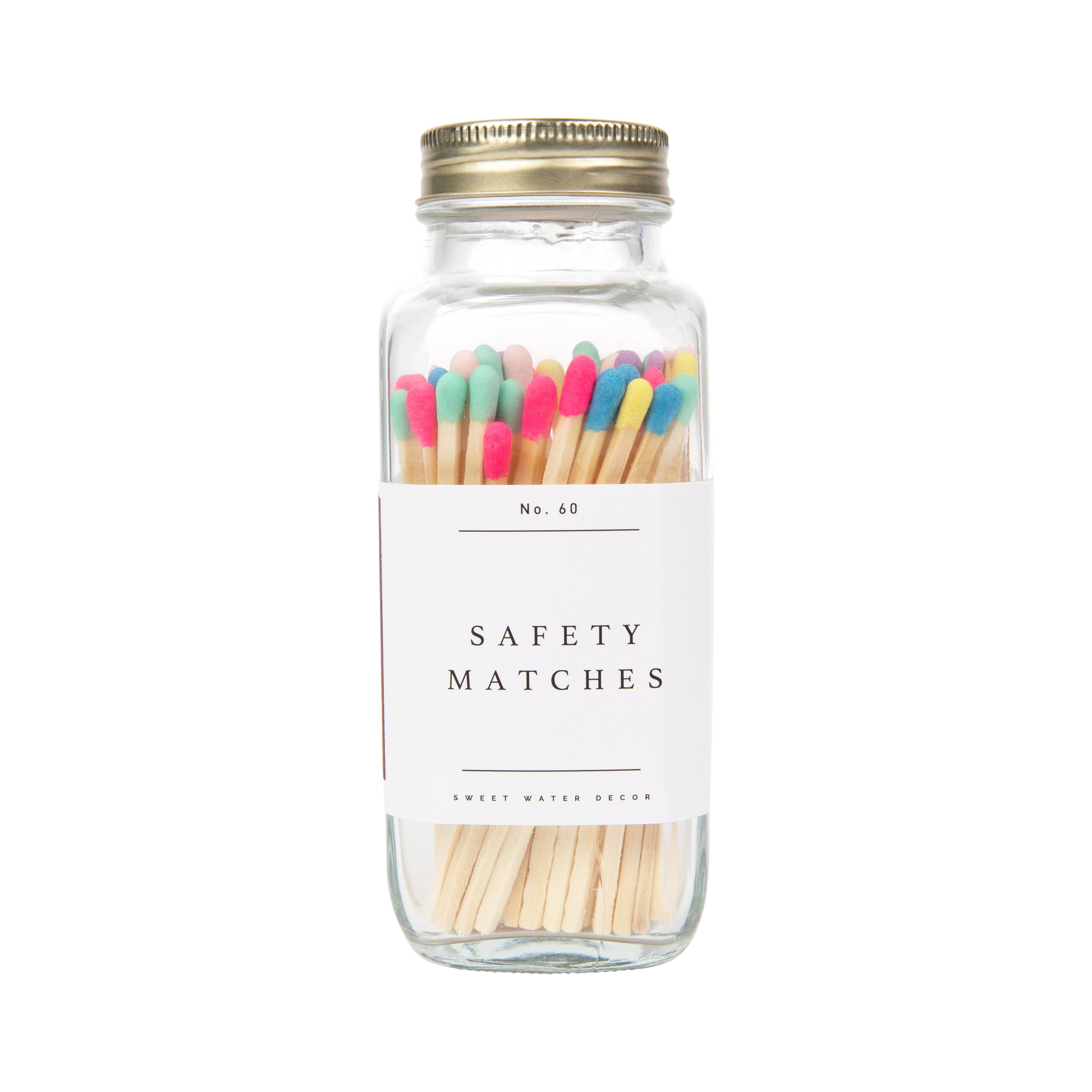 Safety Matches, Multicolor Rainbow Tip - Home Decor & Gifts