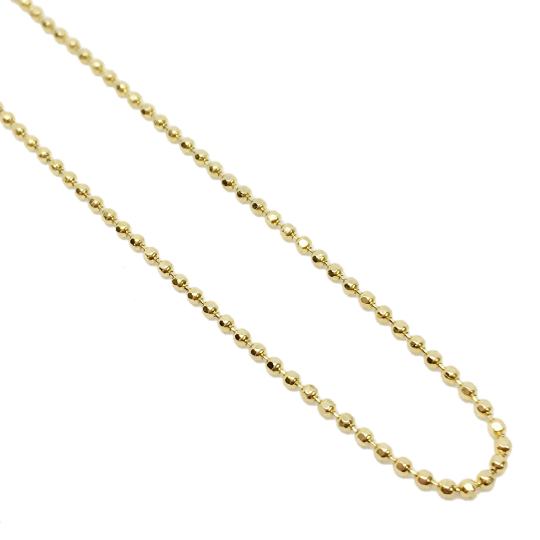 18k Gold Filled 1.0mm Ball Chain Diamond Cut