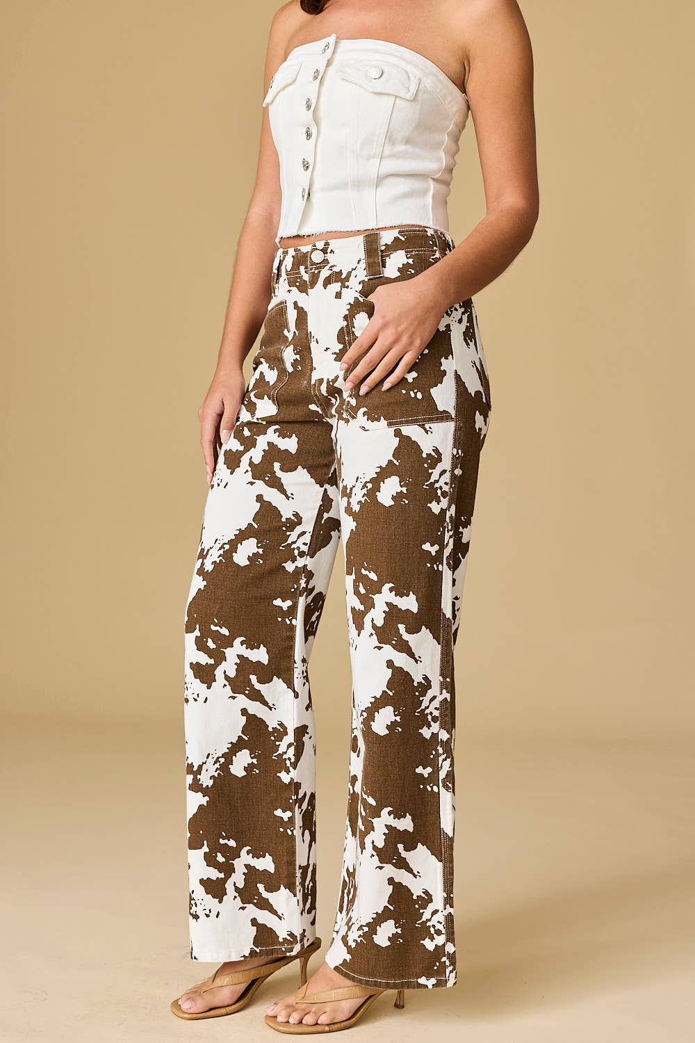 Marlin Cow Print Pants