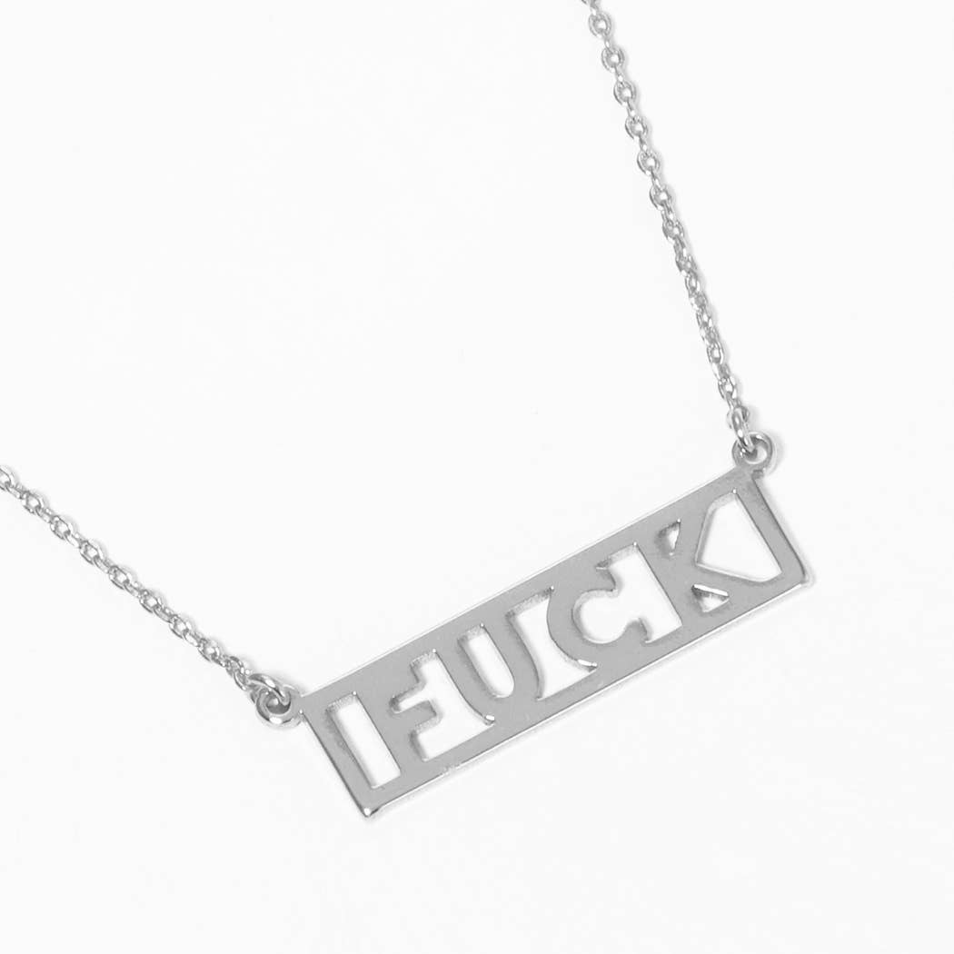 Gold-Dipped FUCK Fashion Necklaces