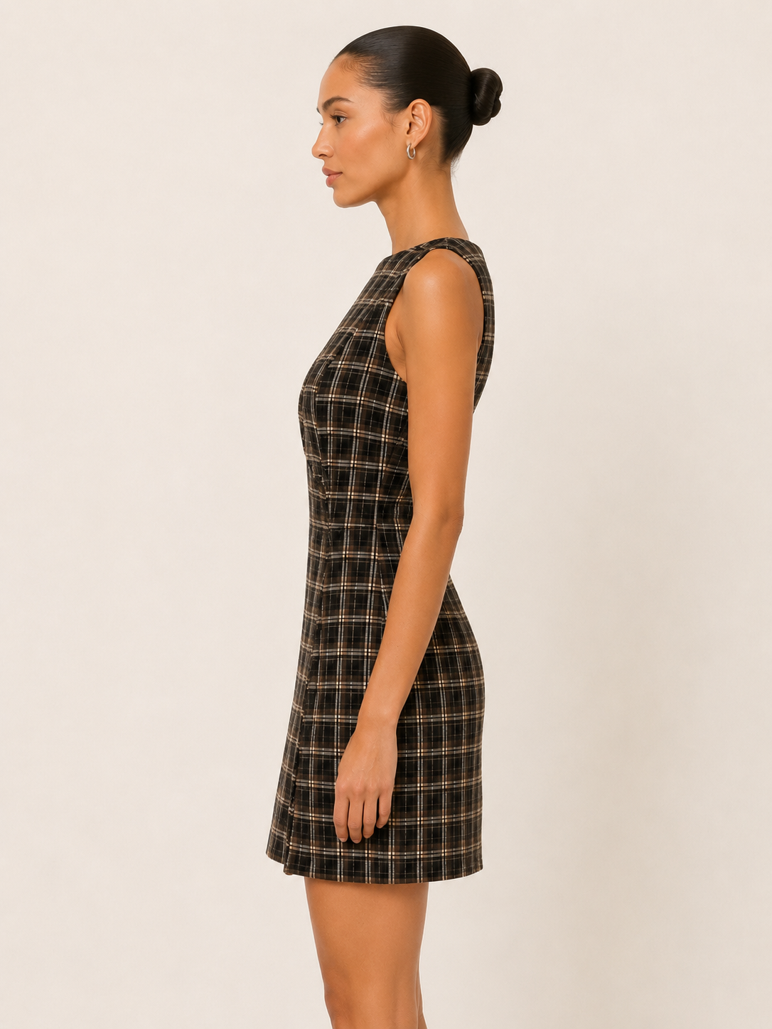 Marleigh A-LINE PLAID MINI DRESS