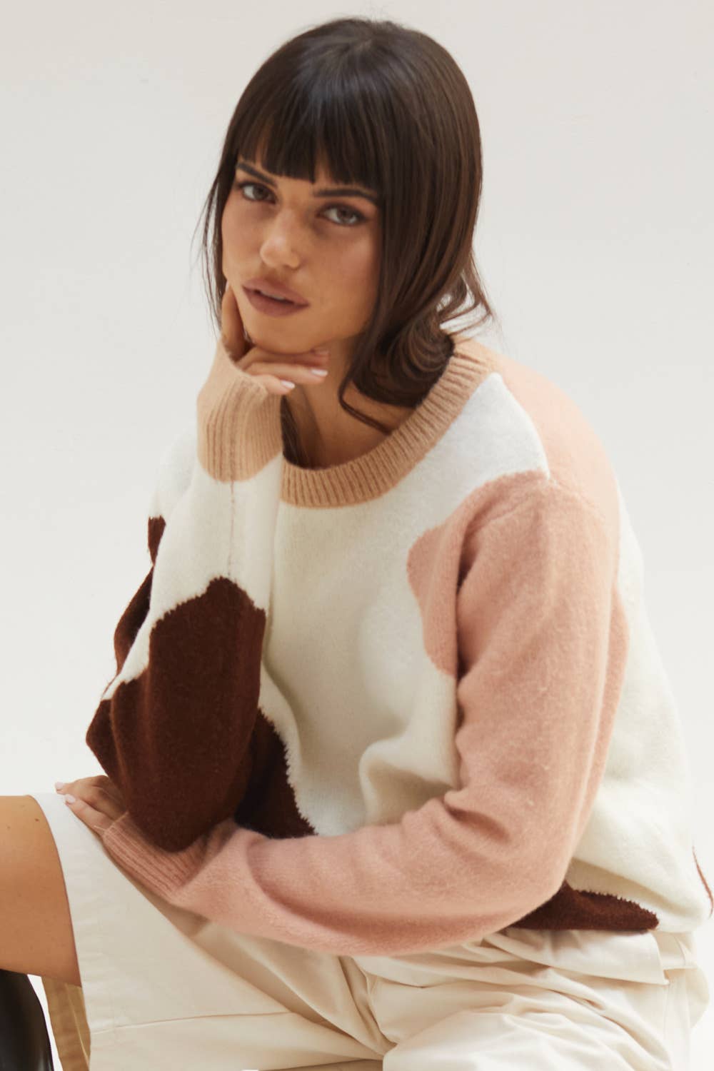 Cedar Color Block Sweater