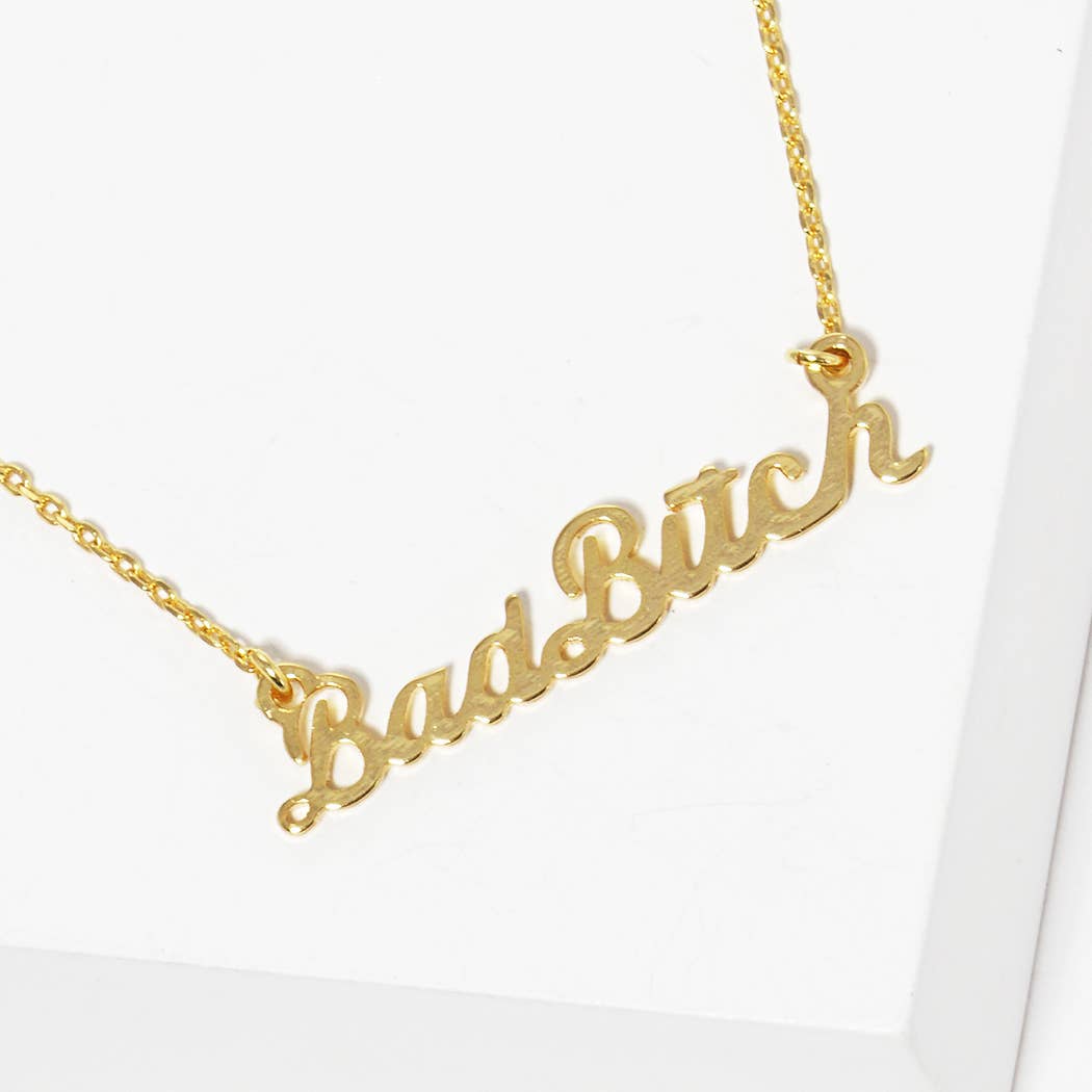 Gold-Dipped Bad Bitch Fashion Necklaces