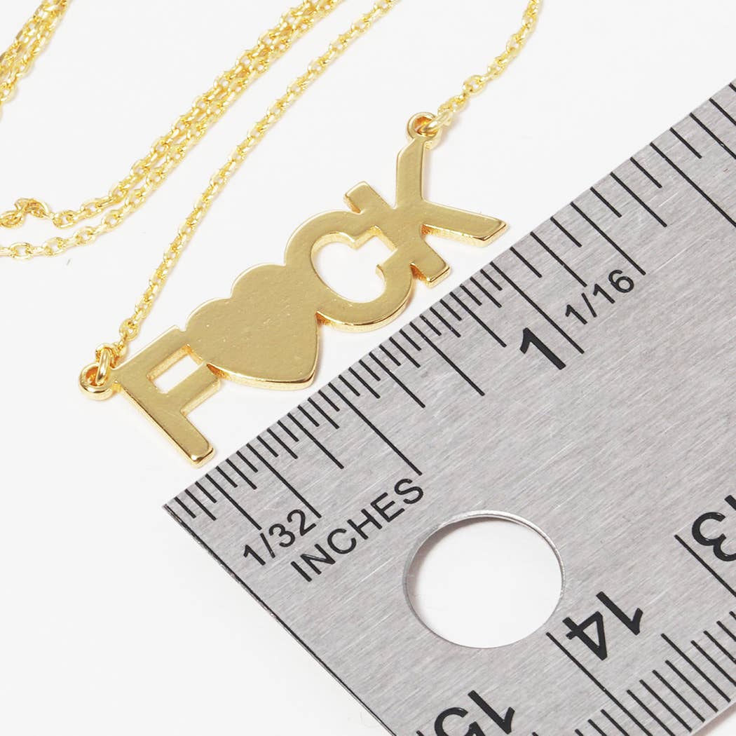 Gold-Dipped F*CK Necklace