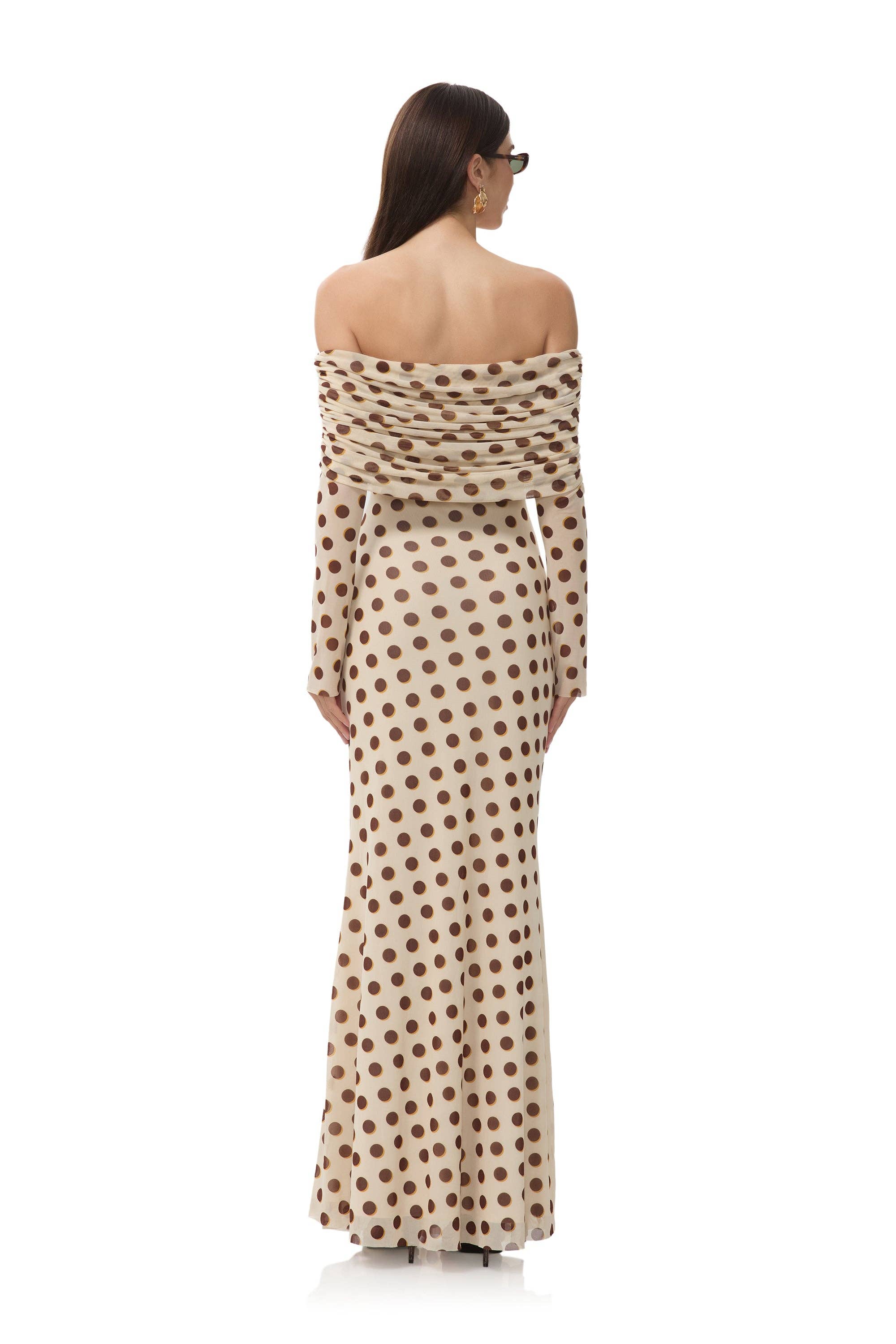 Thelma Dress - Gold Halo Dot